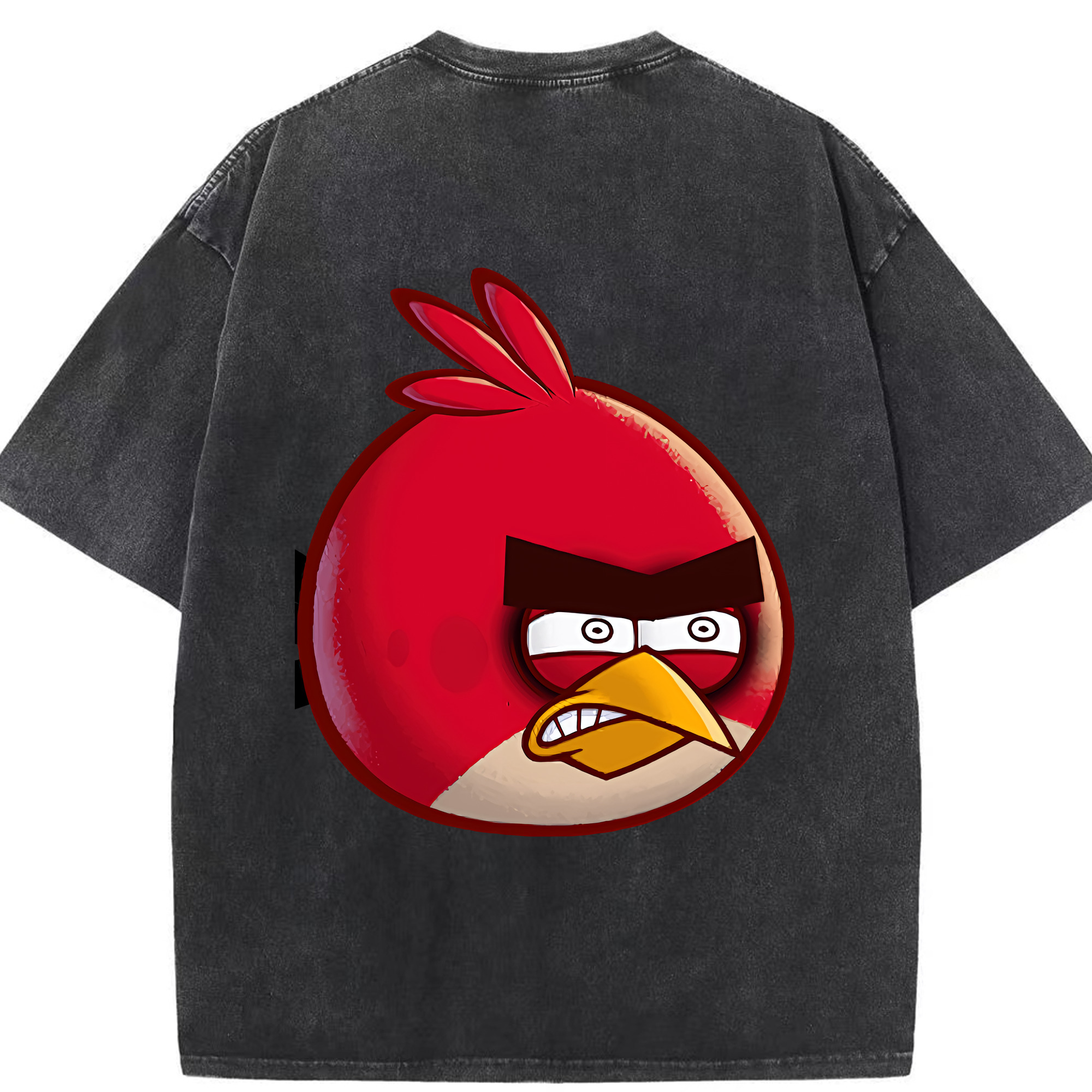 （画像用） Angry Birds アングリーバード 綿100% ヴィンテージ風 半袖Tシャツ（背面プリント）