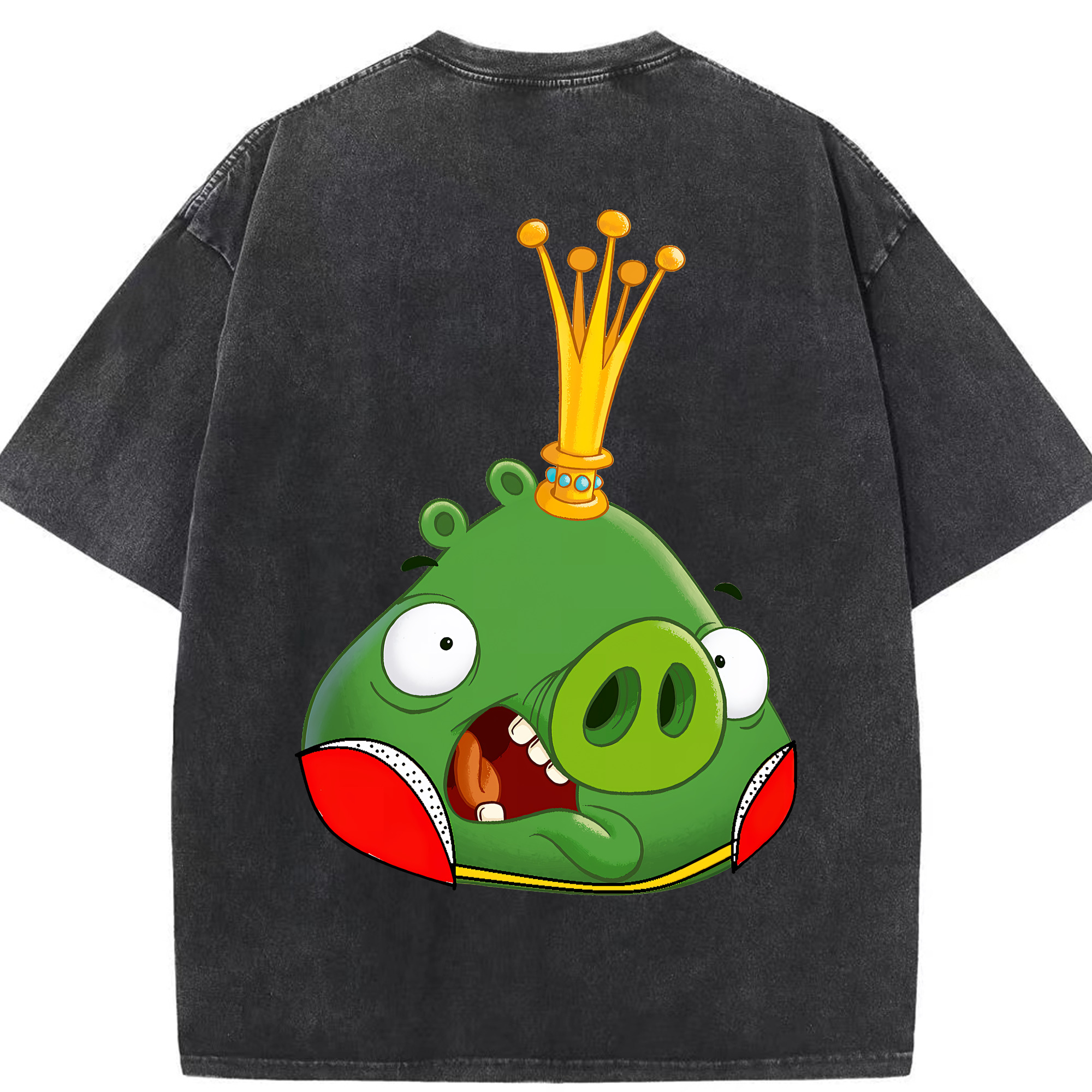 （画像用） Angry Birds アングリーバード 綿100% ヴィンテージ風 半袖Tシャツ（背面プリント）