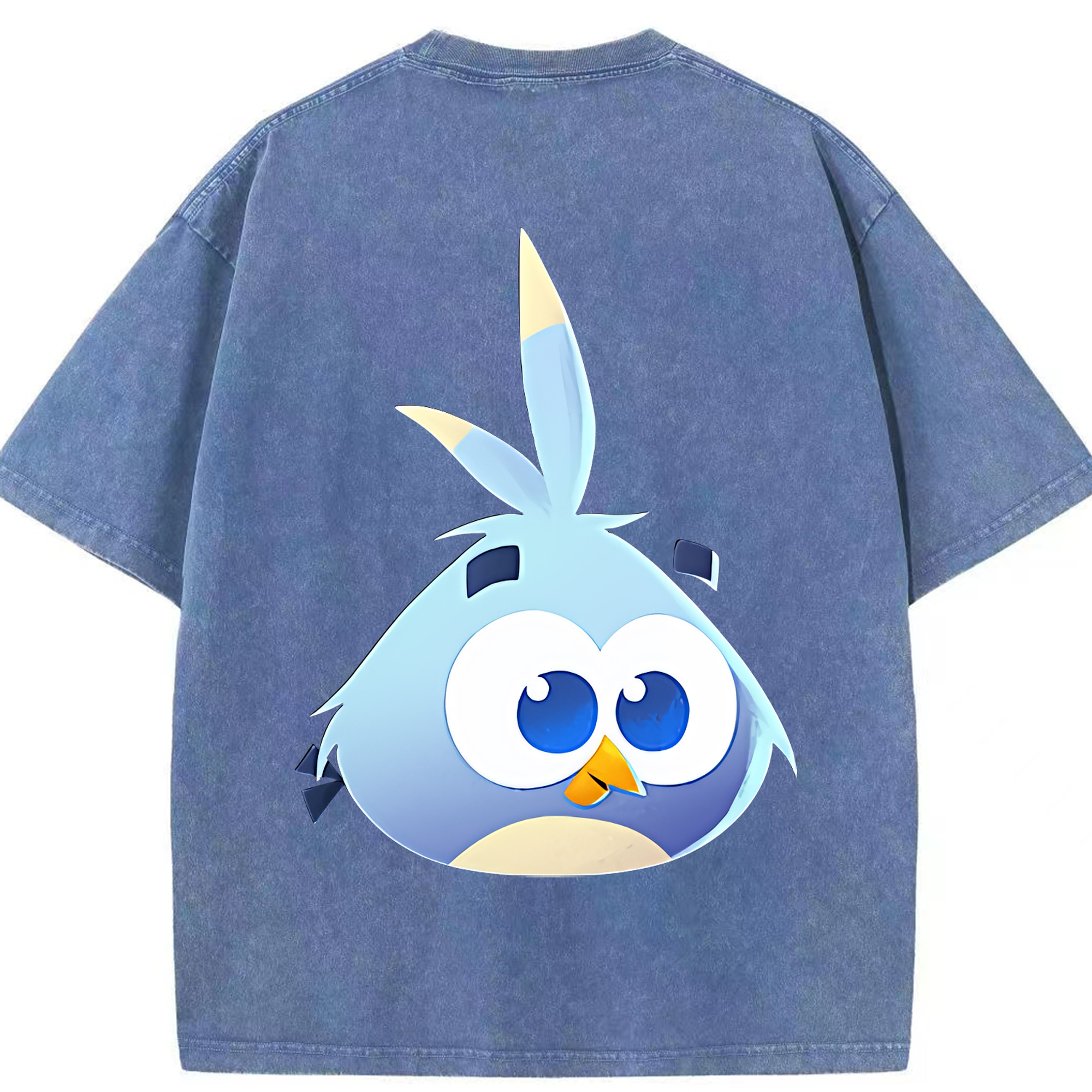 （画像用） Angry Birds アングリーバード 綿100% ヴィンテージ風 半袖Tシャツ（背面プリント）