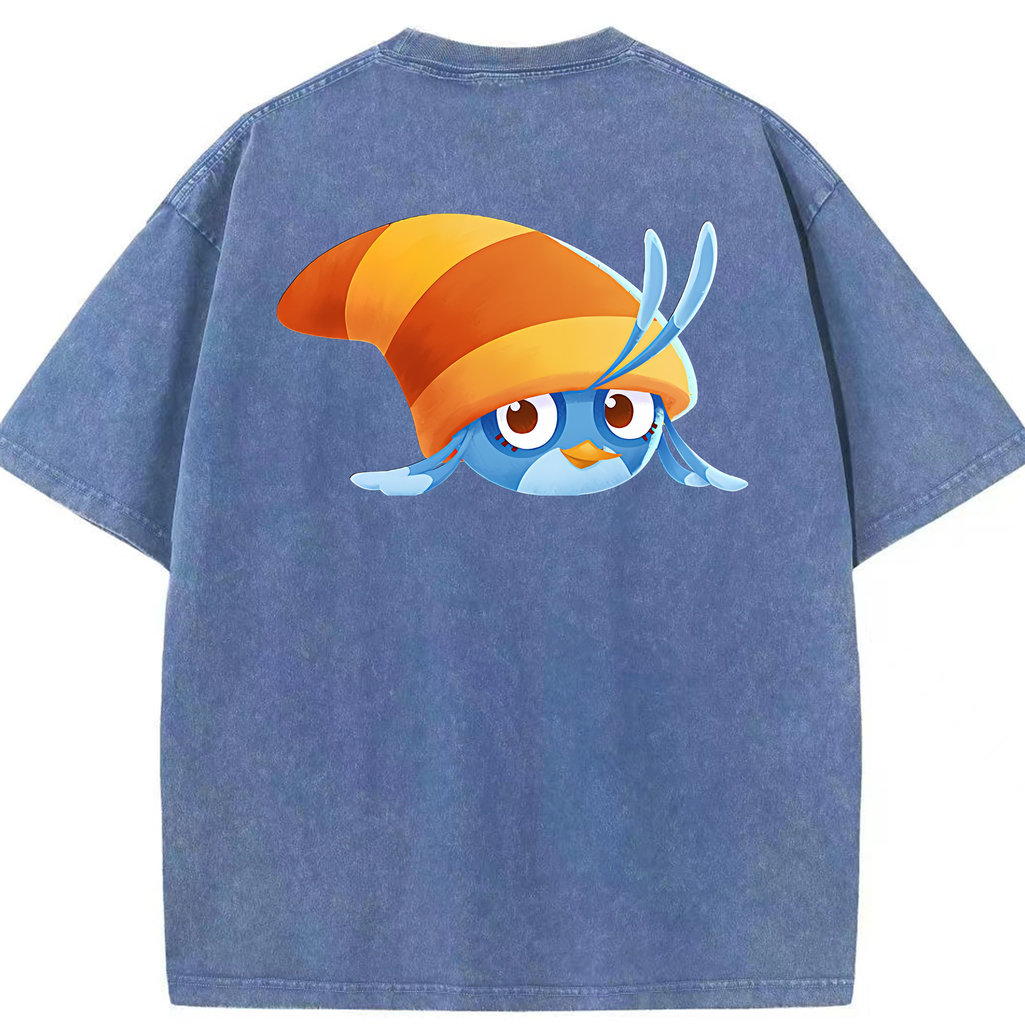 （画像用） Angry Birds アングリーバード 綿100% ヴィンテージ風 半袖Tシャツ（背面プリント）