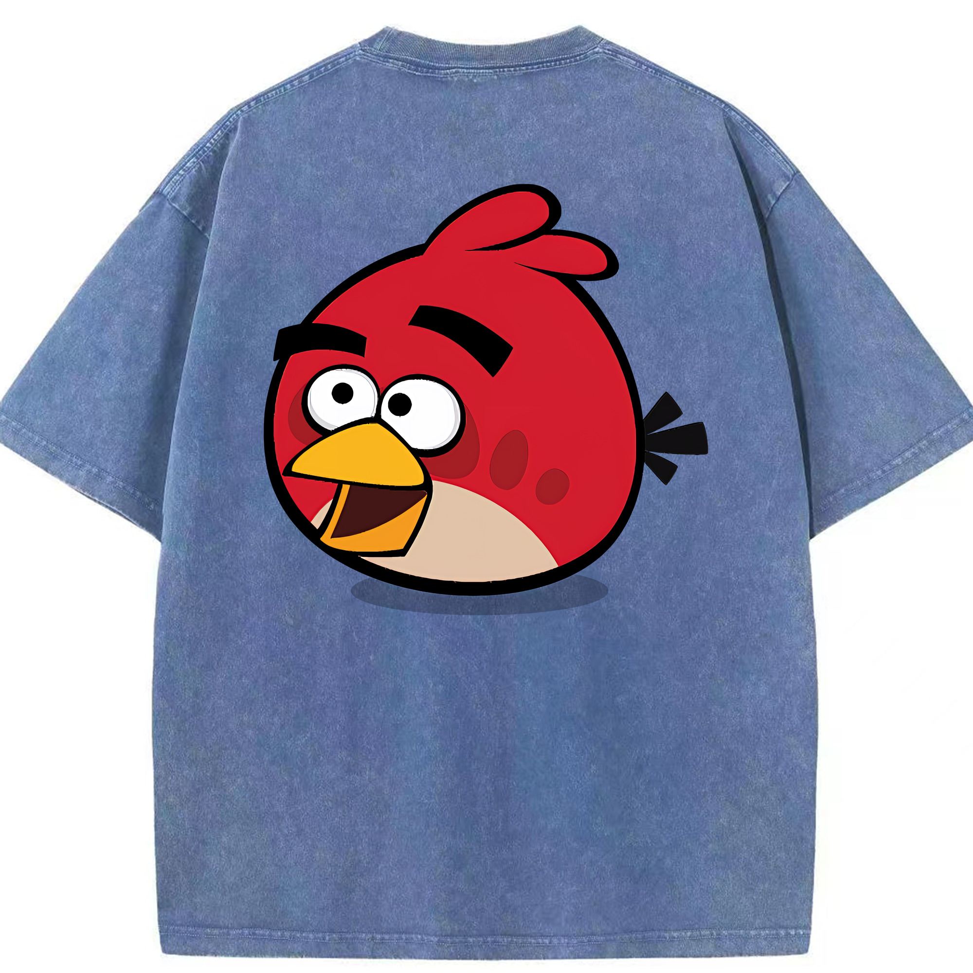 （画像用） Angry Birds アングリーバード 綿100% ヴィンテージ風 半袖Tシャツ（背面プリント）