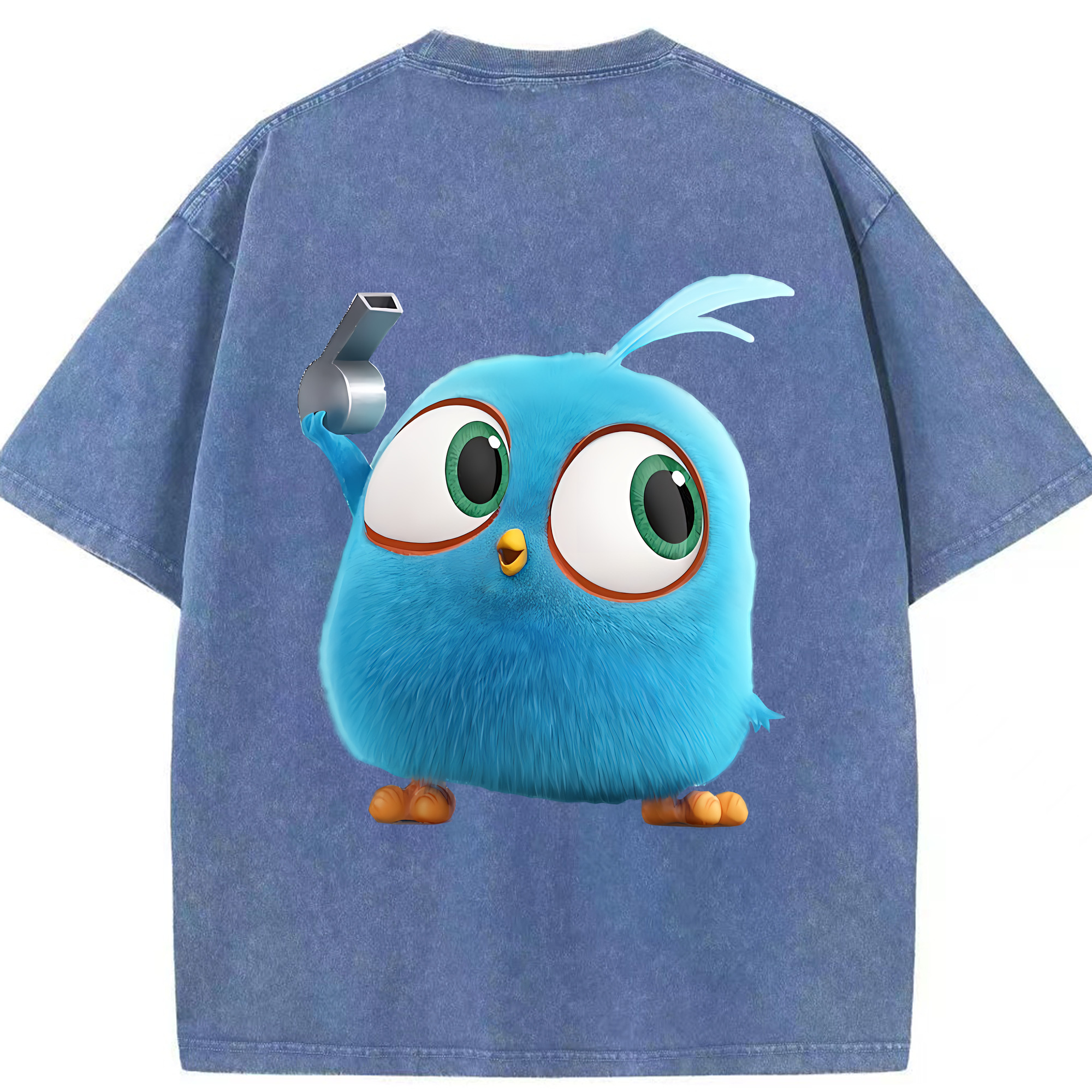 （画像用） Angry Birds アングリーバード 綿100% ヴィンテージ風 半袖Tシャツ（背面プリント）