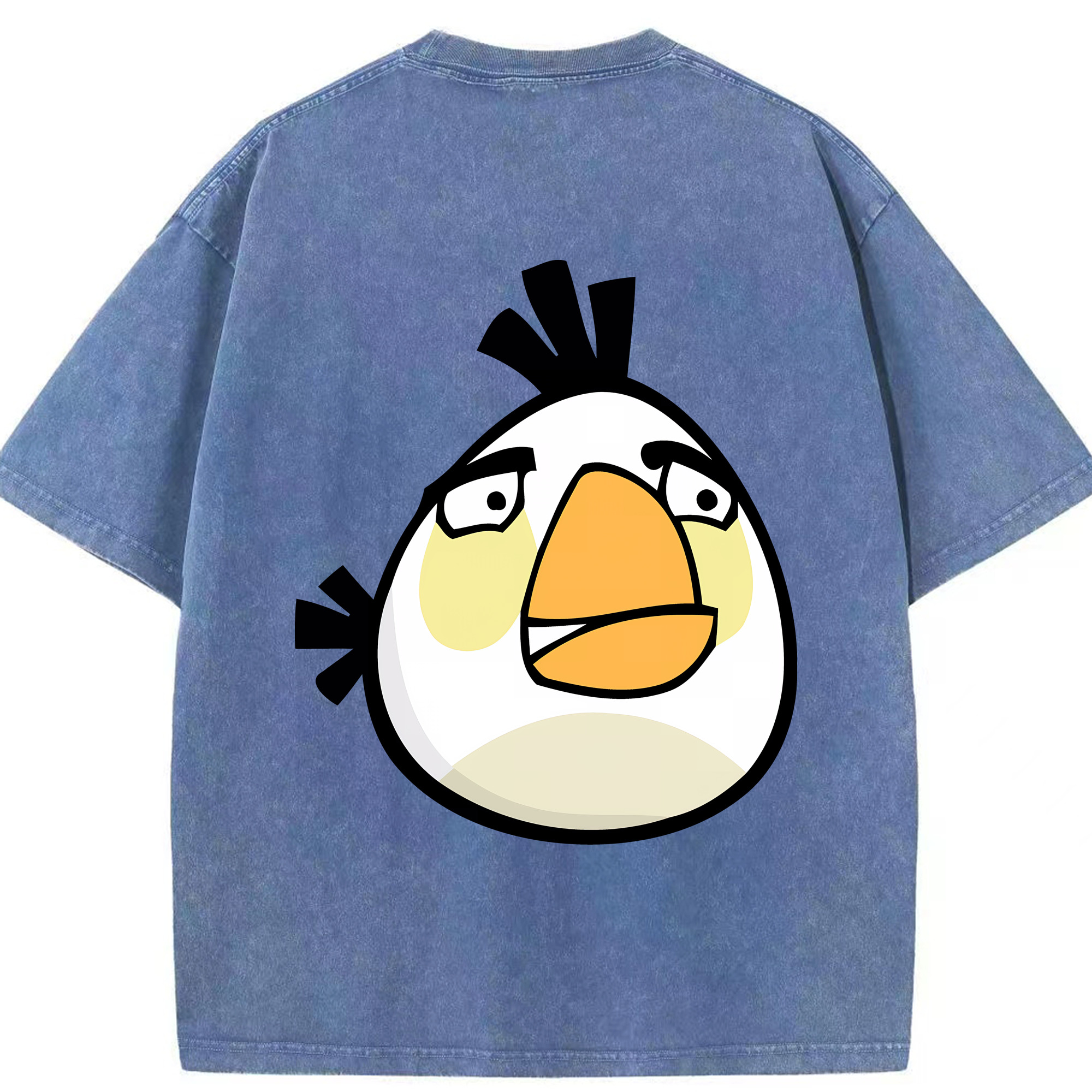 （画像用） Angry Birds アングリーバード 綿100% ヴィンテージ風 半袖Tシャツ（背面プリント）