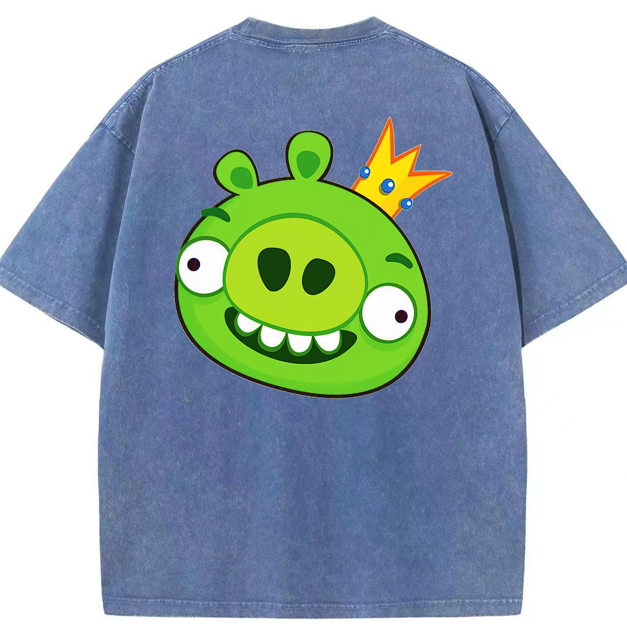 （画像用） Angry Birds アングリーバード 綿100% ヴィンテージ風 半袖Tシャツ（背面プリント）