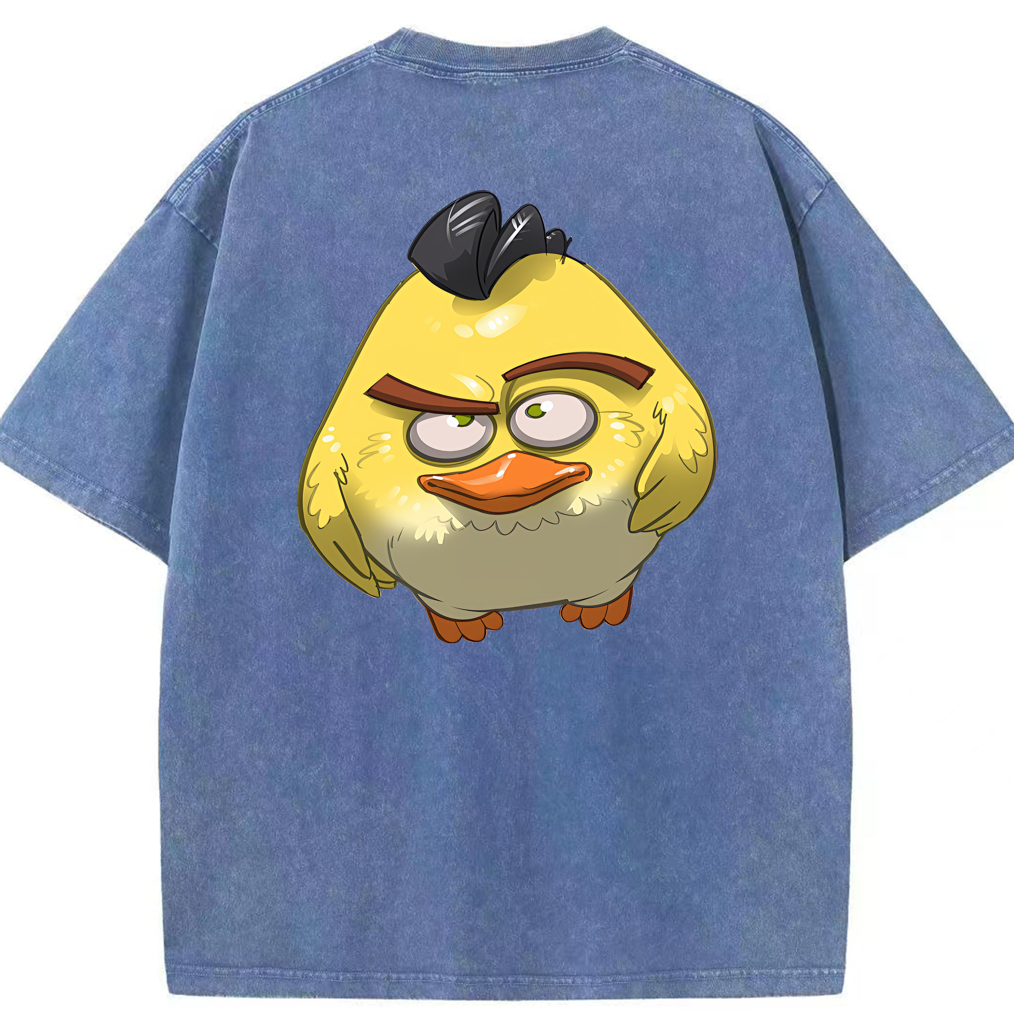 （画像用） Angry Birds アングリーバード 綿100% ヴィンテージ風 半袖Tシャツ（背面プリント）