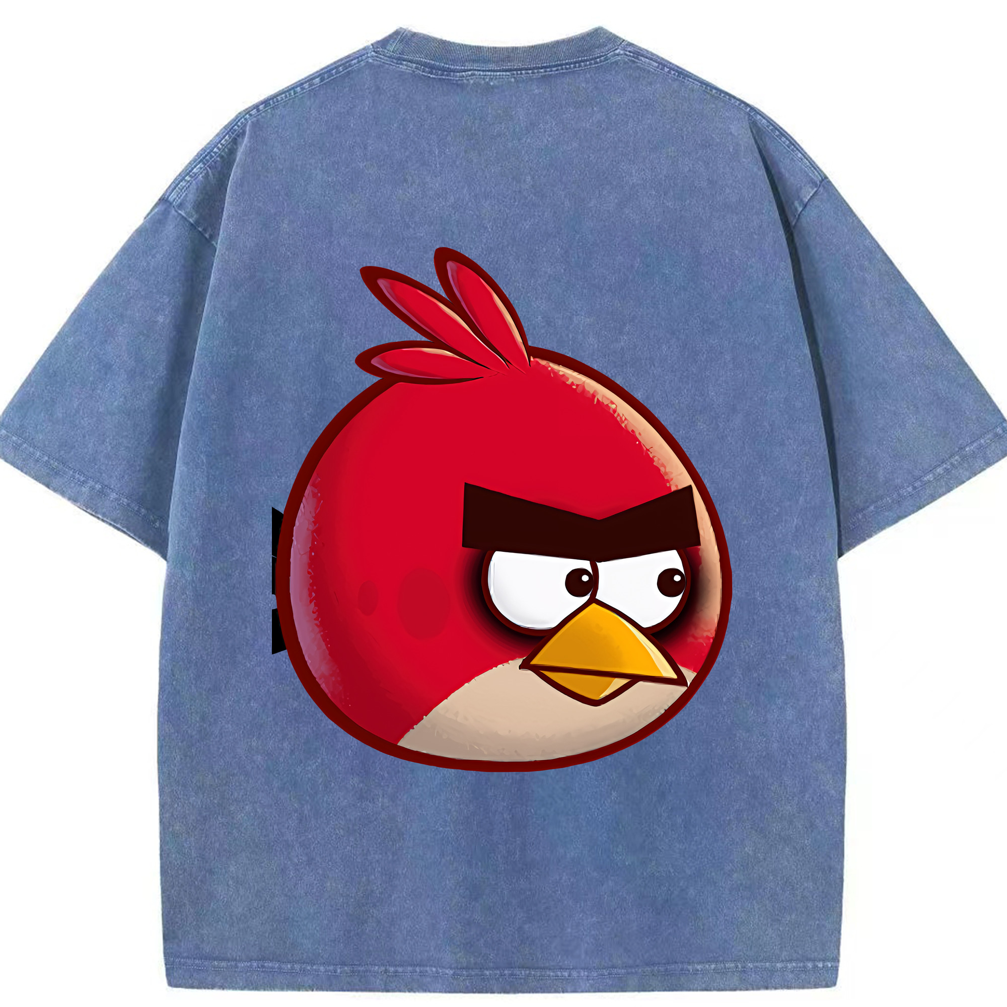 （画像用） Angry Birds アングリーバード 綿100% ヴィンテージ風 半袖Tシャツ（背面プリント）