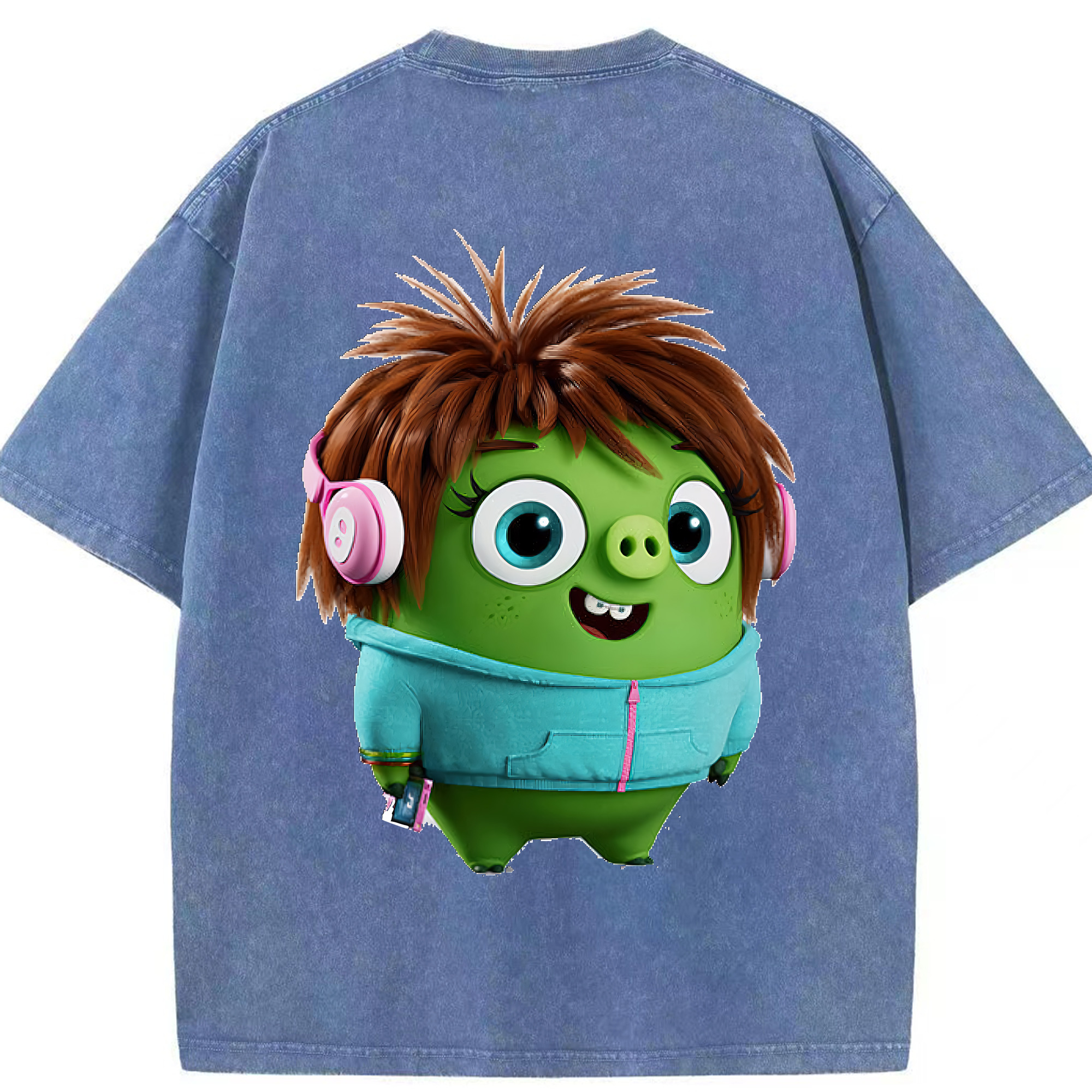 （画像用） Angry Birds アングリーバード 綿100% ヴィンテージ風 半袖Tシャツ（背面プリント）