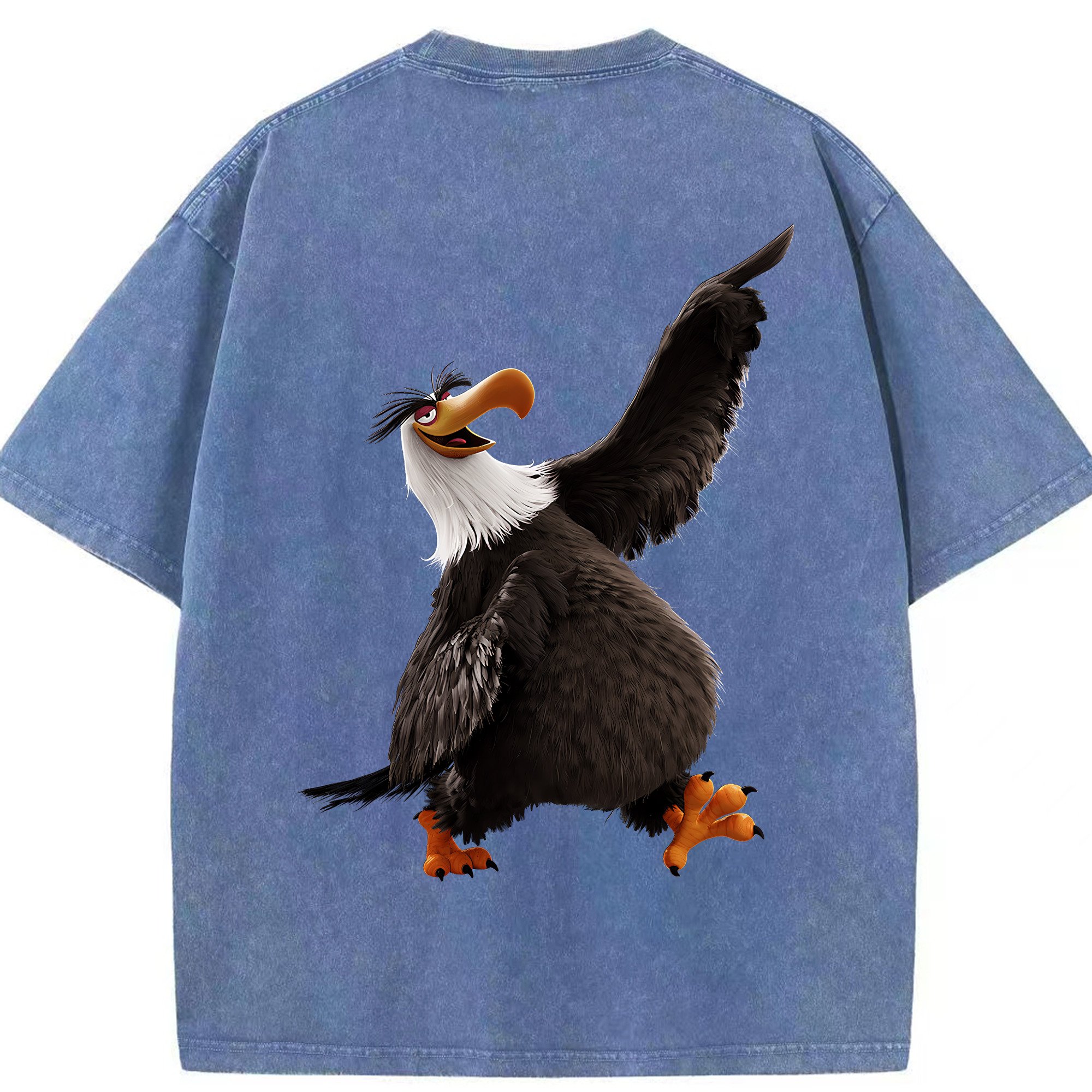 （画像用） Angry Birds アングリーバード 綿100% ヴィンテージ風 半袖Tシャツ（背面プリント）
