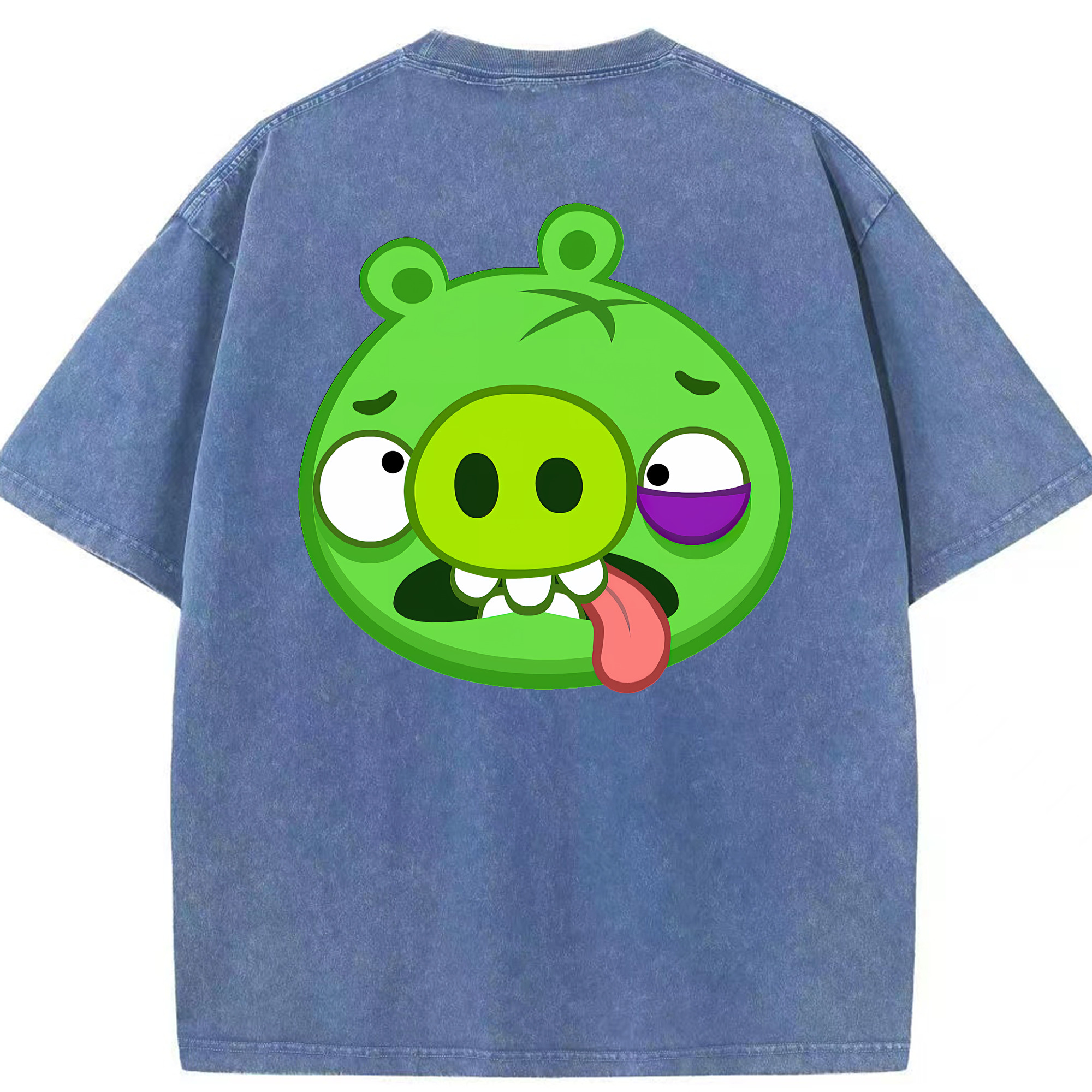 （画像用） Angry Birds アングリーバード 綿100% ヴィンテージ風 半袖Tシャツ（背面プリント）