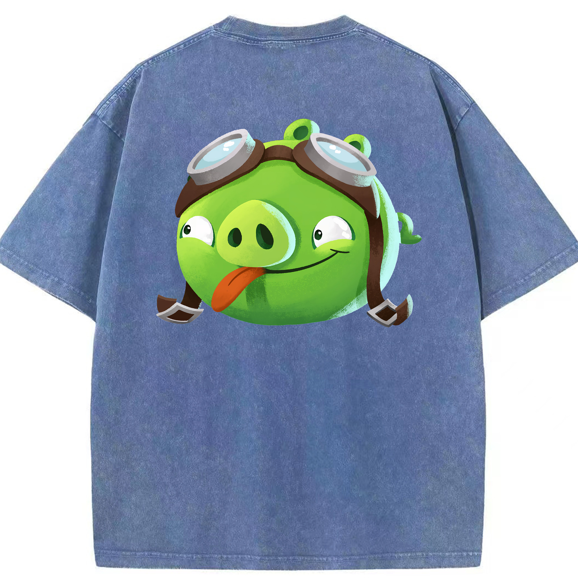 （画像用） Angry Birds アングリーバード 綿100% ヴィンテージ風 半袖Tシャツ（背面プリント）