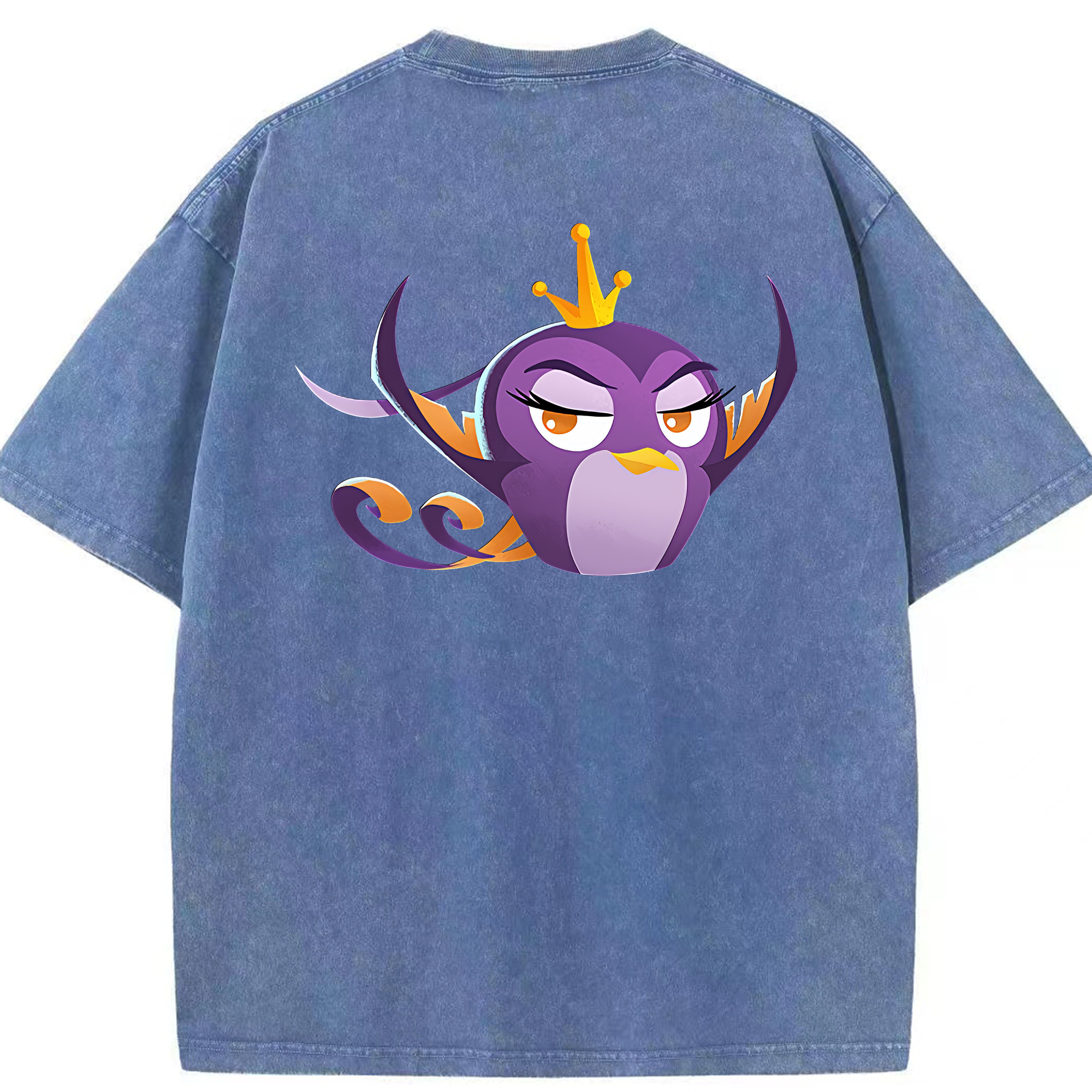（画像用） Angry Birds アングリーバード 綿100% ヴィンテージ風 半袖Tシャツ（背面プリント）