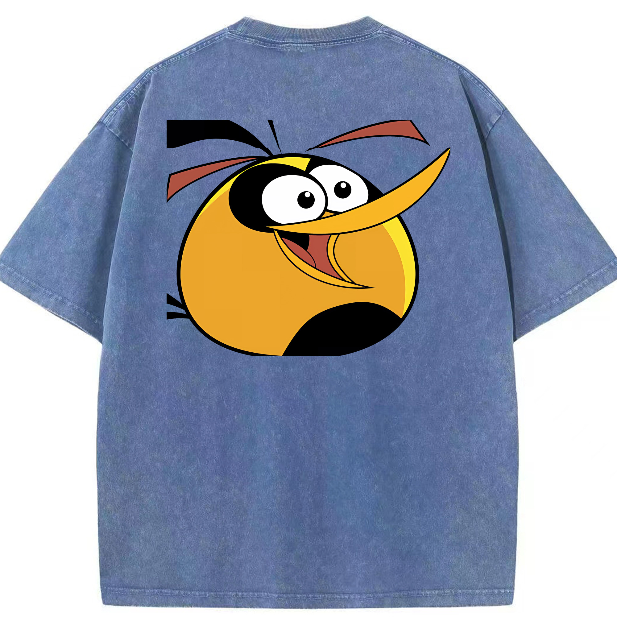 （画像用） Angry Birds アングリーバード 綿100% ヴィンテージ風 半袖Tシャツ（背面プリント）
