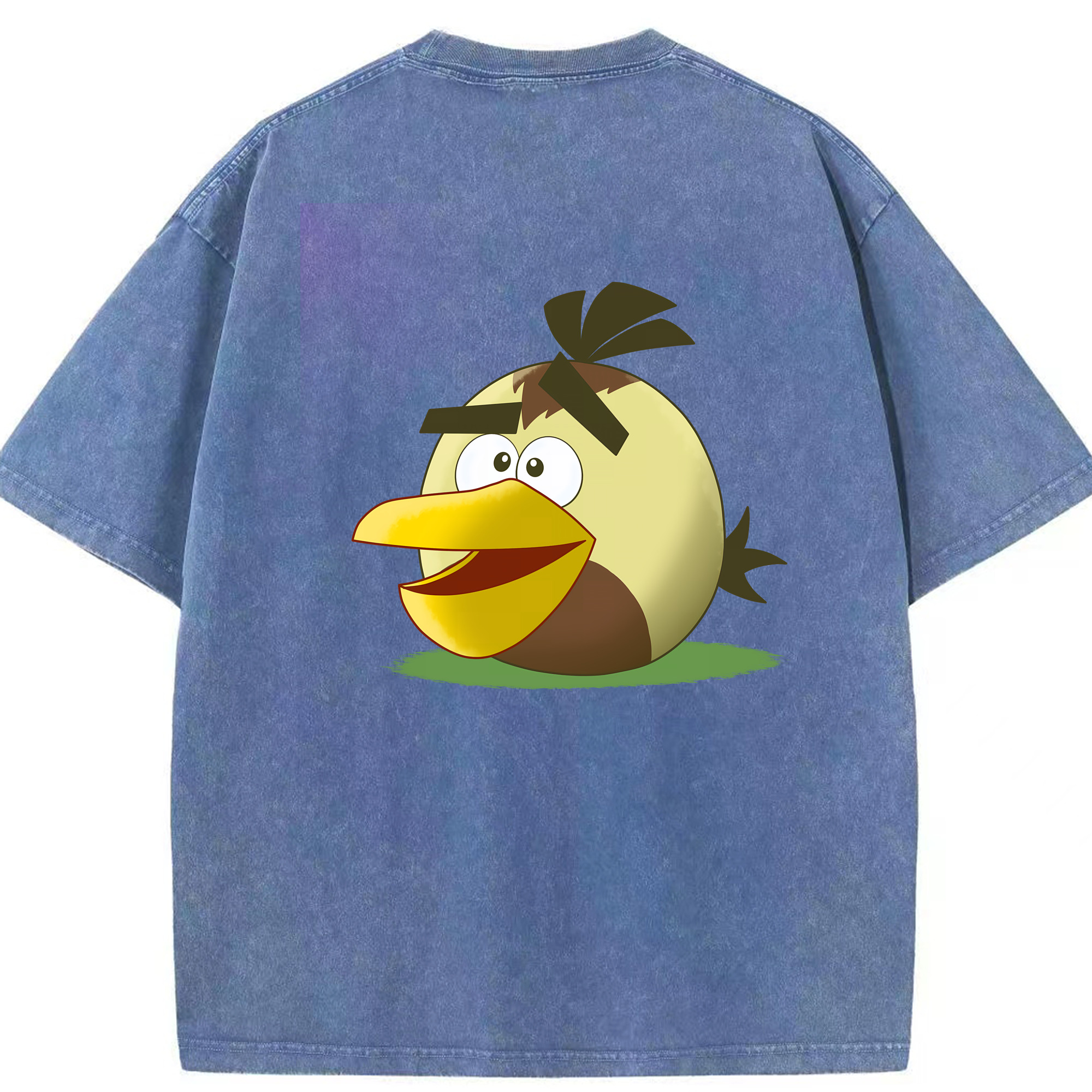 （画像用） Angry Birds アングリーバード 綿100% ヴィンテージ風 半袖Tシャツ（背面プリント）