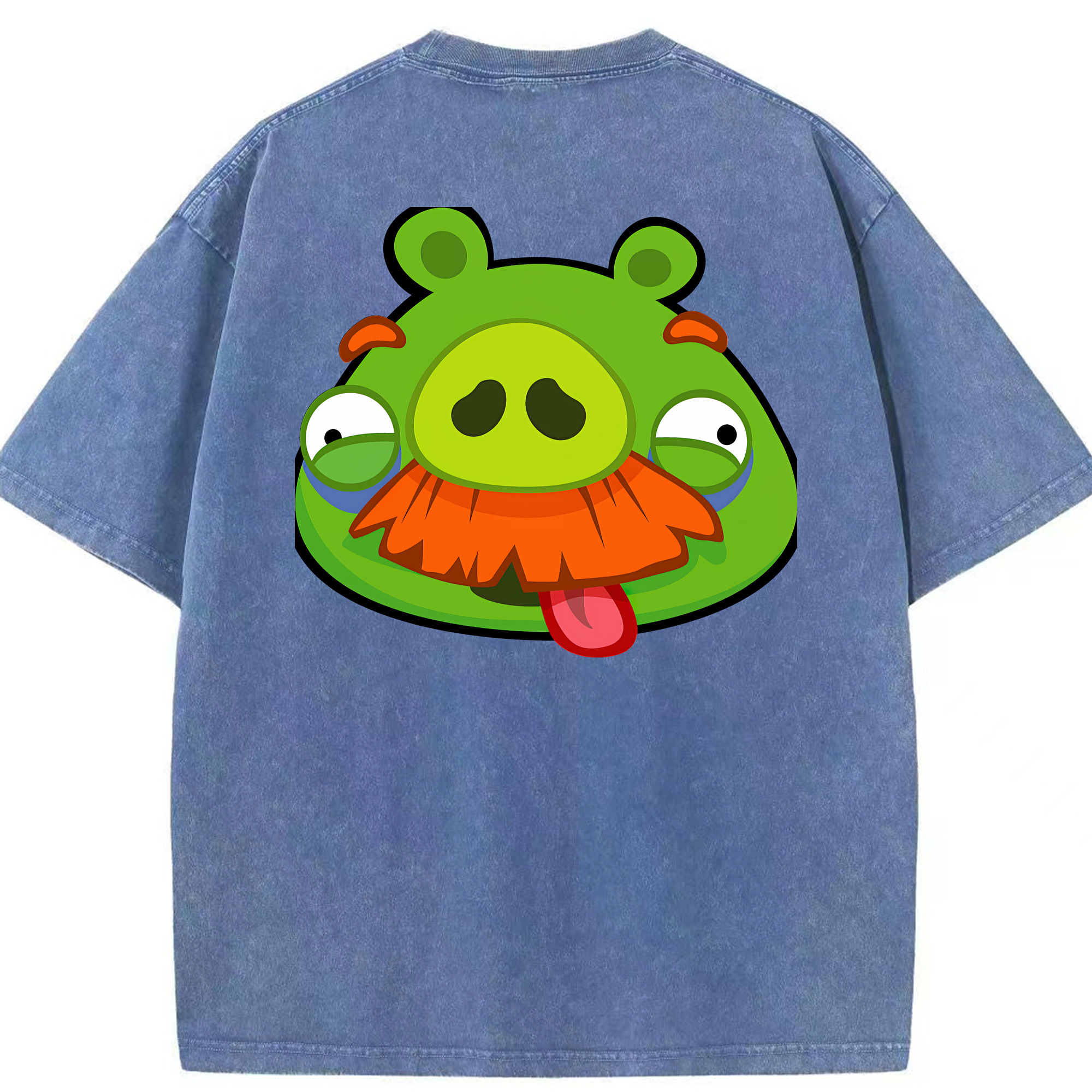 （画像用） Angry Birds アングリーバード 綿100% ヴィンテージ風 半袖Tシャツ（背面プリント）