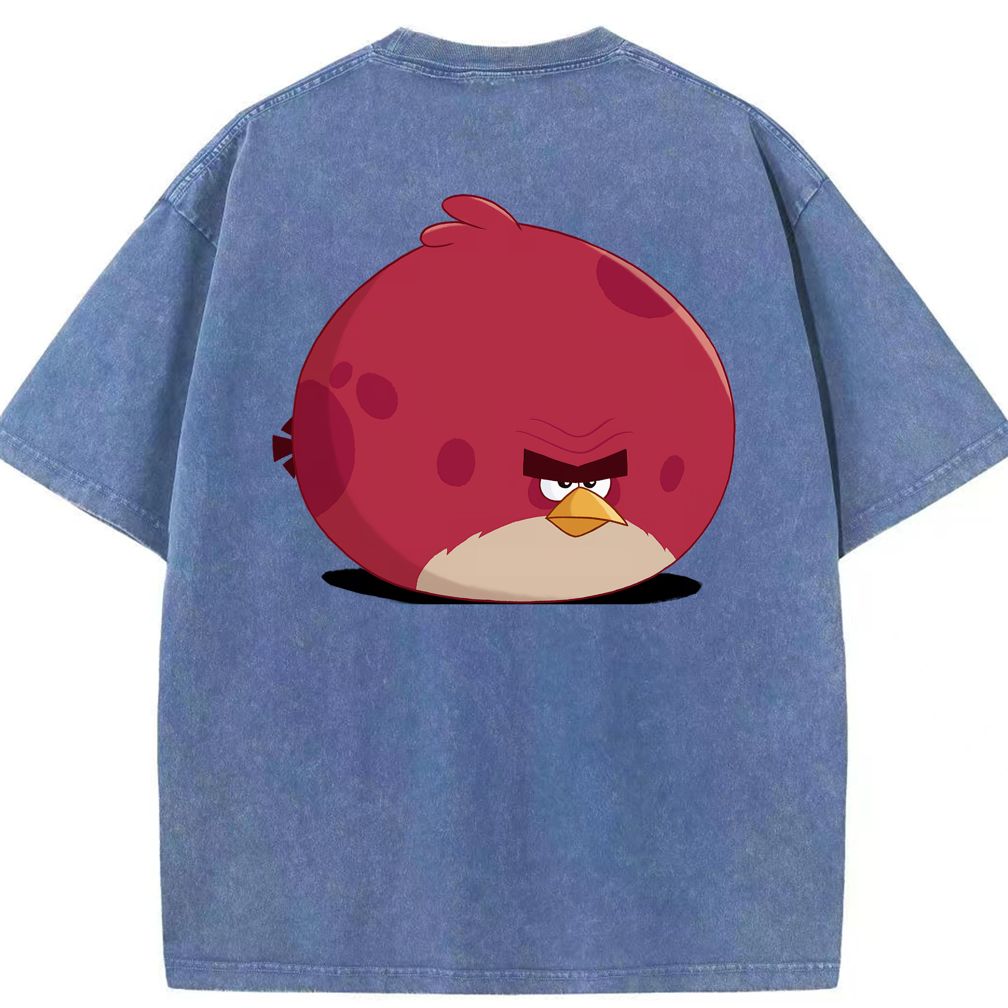 （画像用） Angry Birds アングリーバード 綿100% ヴィンテージ風 半袖Tシャツ（背面プリント）