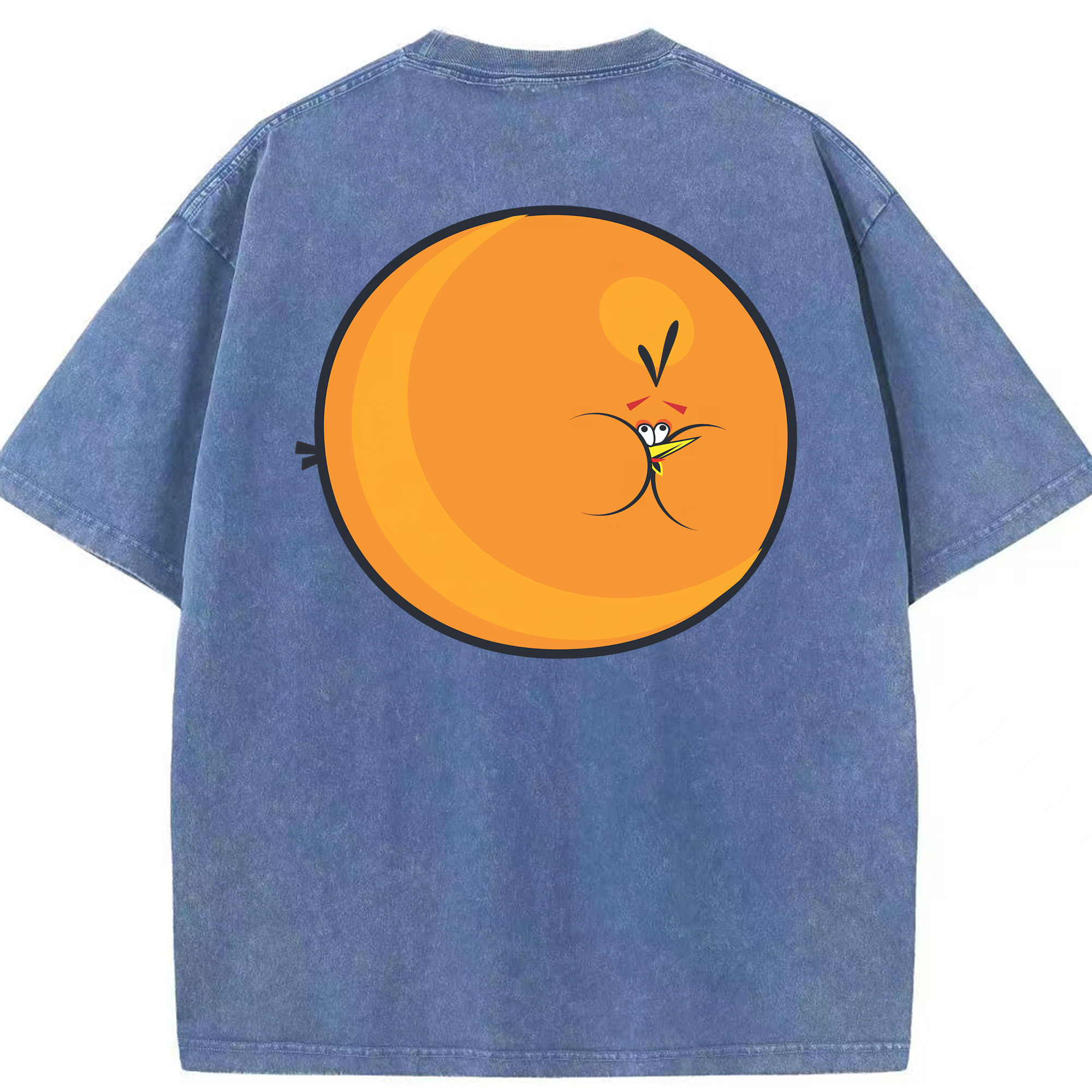 （画像用） Angry Birds アングリーバード 綿100% ヴィンテージ風 半袖Tシャツ（背面プリント）