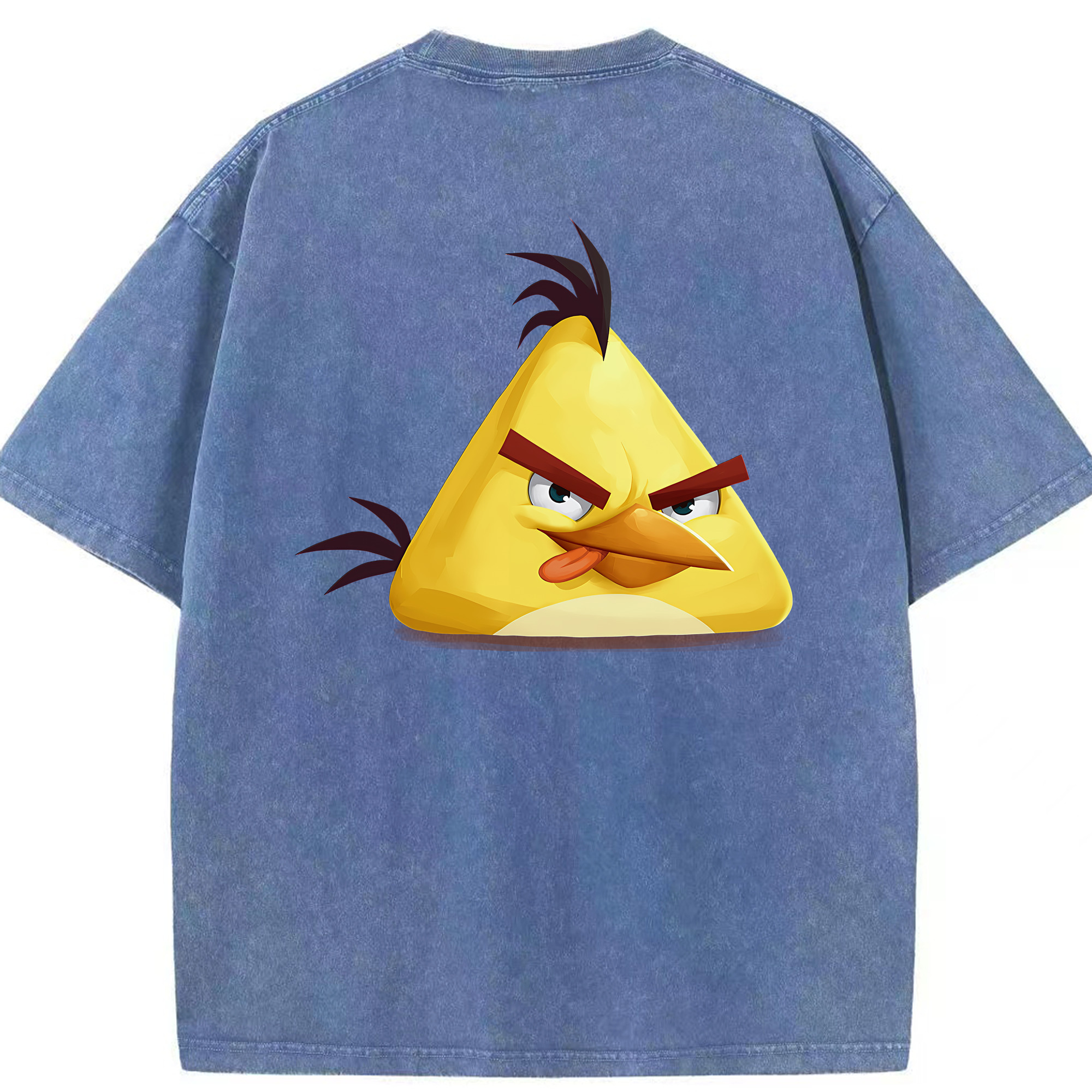 （画像用） Angry Birds アングリーバード 綿100% ヴィンテージ風 半袖Tシャツ（背面プリント）