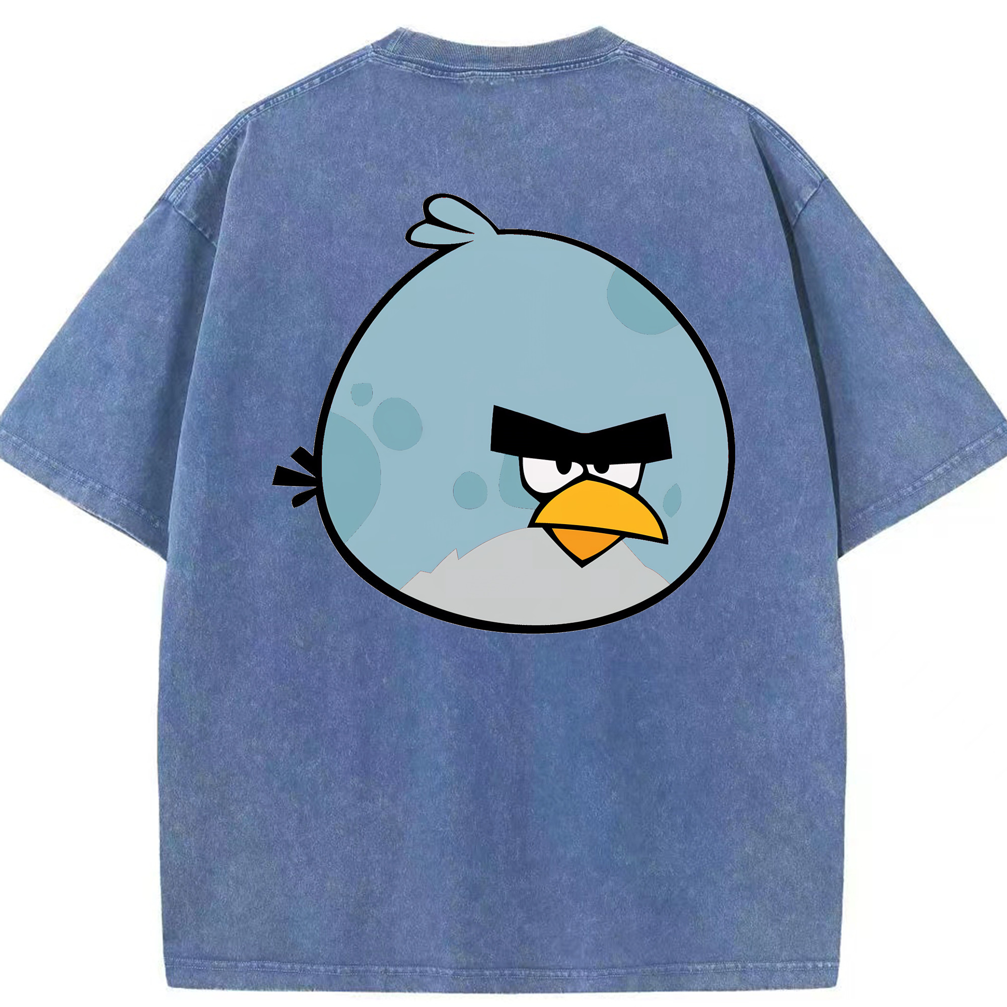 （画像用） Angry Birds アングリーバード 綿100% ヴィンテージ風 半袖Tシャツ（背面プリント）