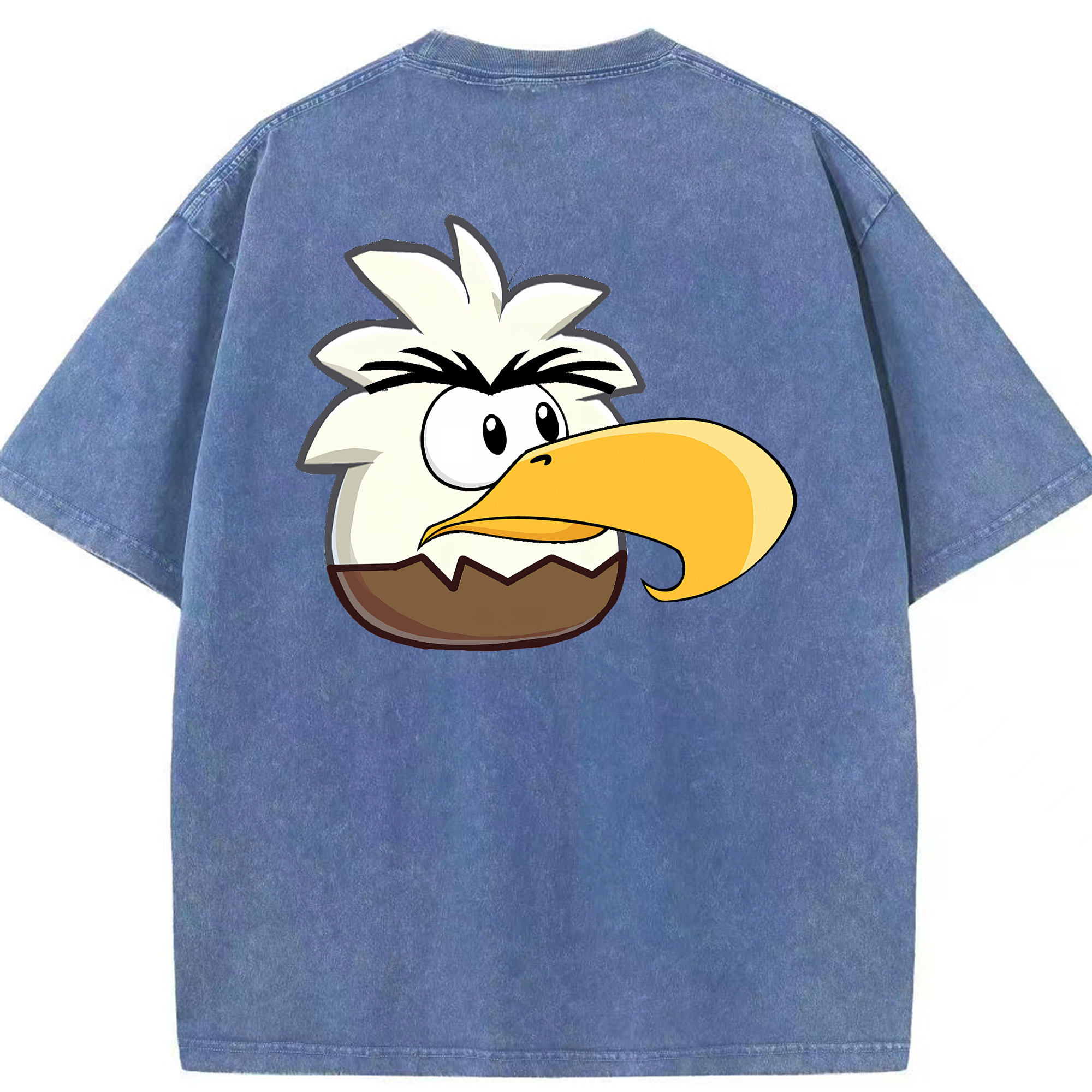（画像用） Angry Birds アングリーバード 綿100% ヴィンテージ風 半袖Tシャツ（背面プリント）
