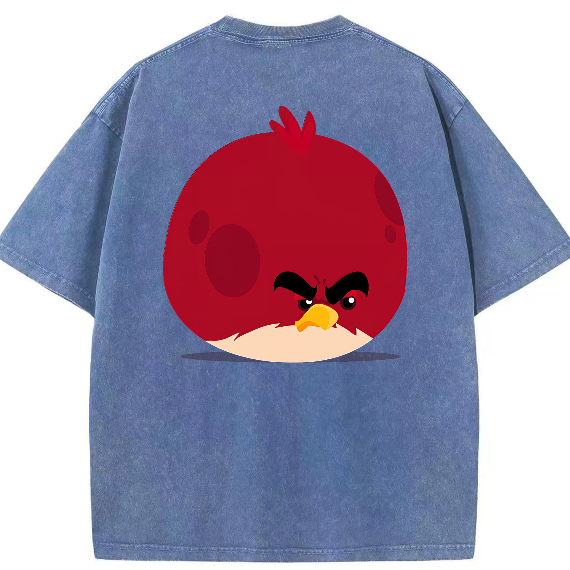（画像用） Angry Birds アングリーバード 綿100% ヴィンテージ風 半袖Tシャツ（背面プリント）