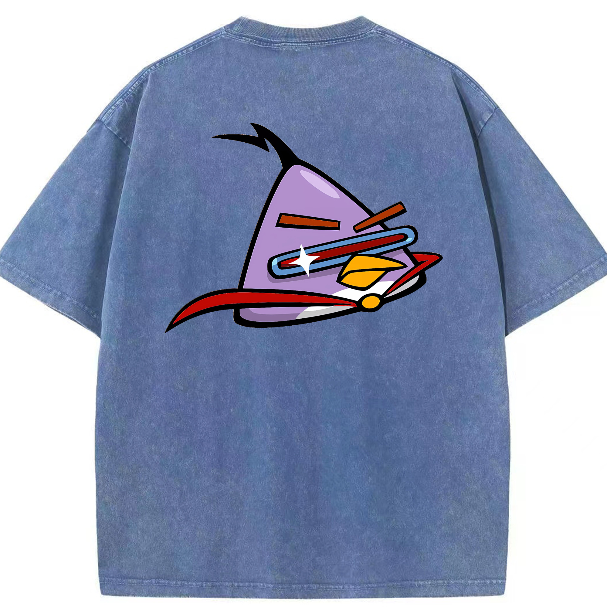（画像用） Angry Birds アングリーバード 綿100% ヴィンテージ風 半袖Tシャツ（背面プリント）