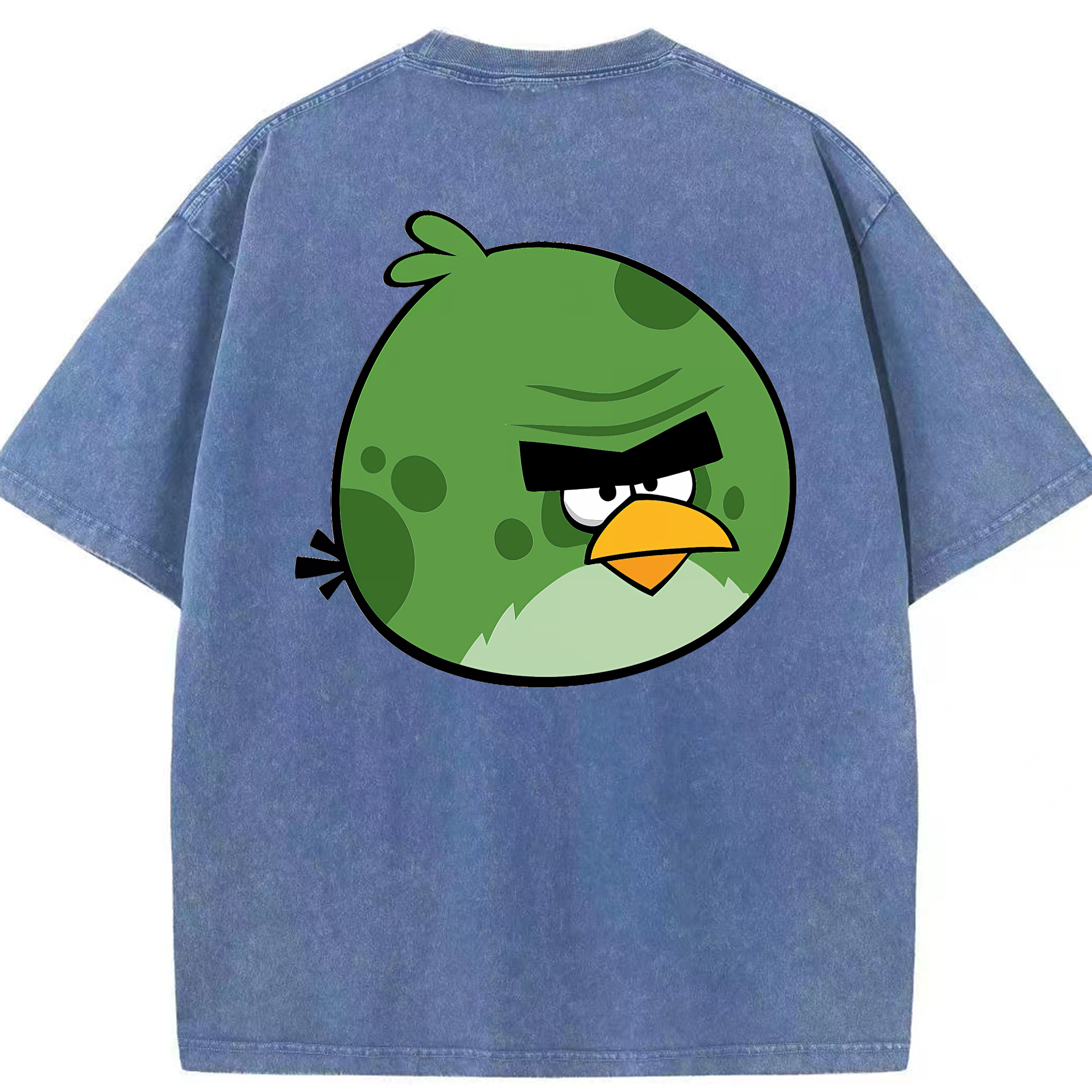 （画像用） Angry Birds アングリーバード 綿100% ヴィンテージ風 半袖Tシャツ（背面プリント）