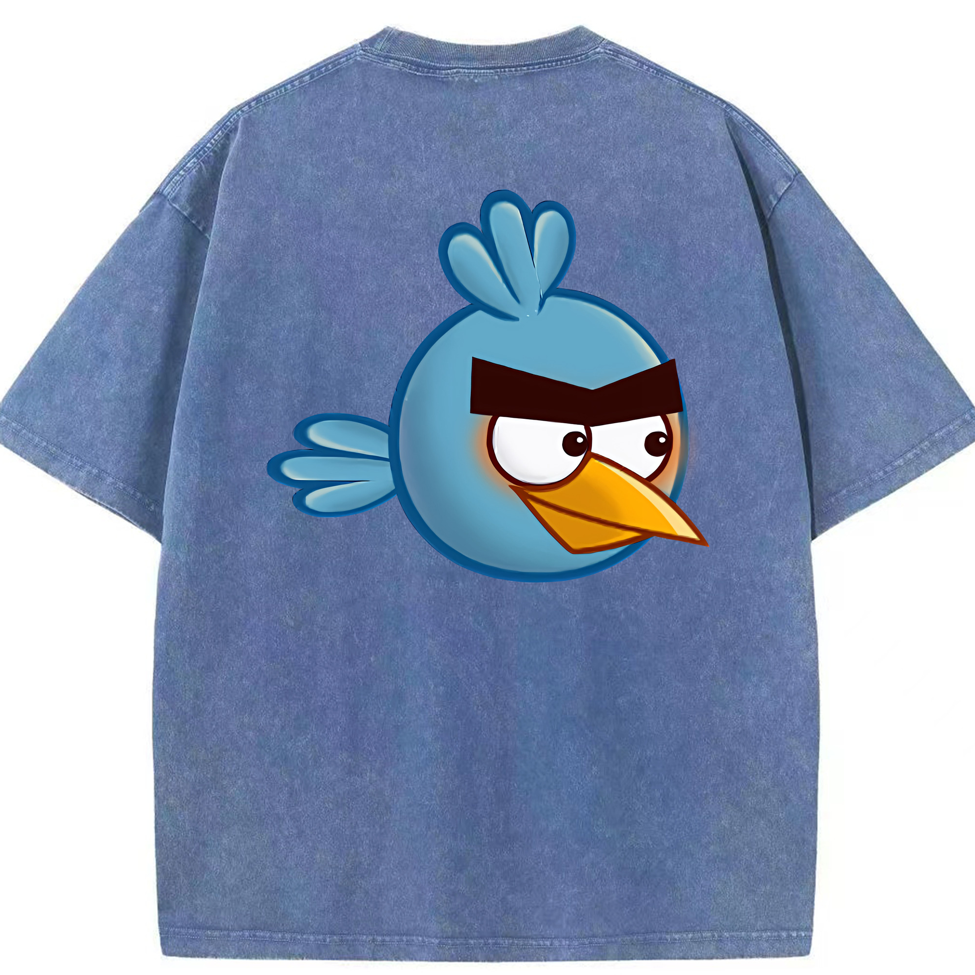 （画像用） Angry Birds アングリーバード 綿100% ヴィンテージ風 半袖Tシャツ（背面プリント）