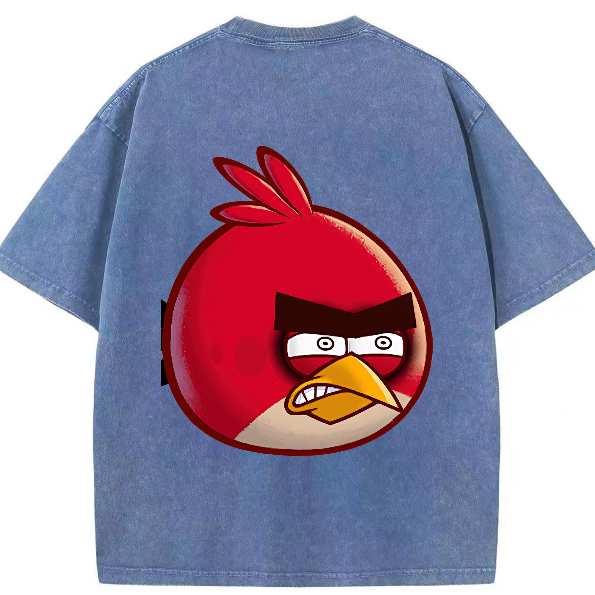 （画像用） Angry Birds アングリーバード 綿100% ヴィンテージ風 半袖Tシャツ（背面プリント）