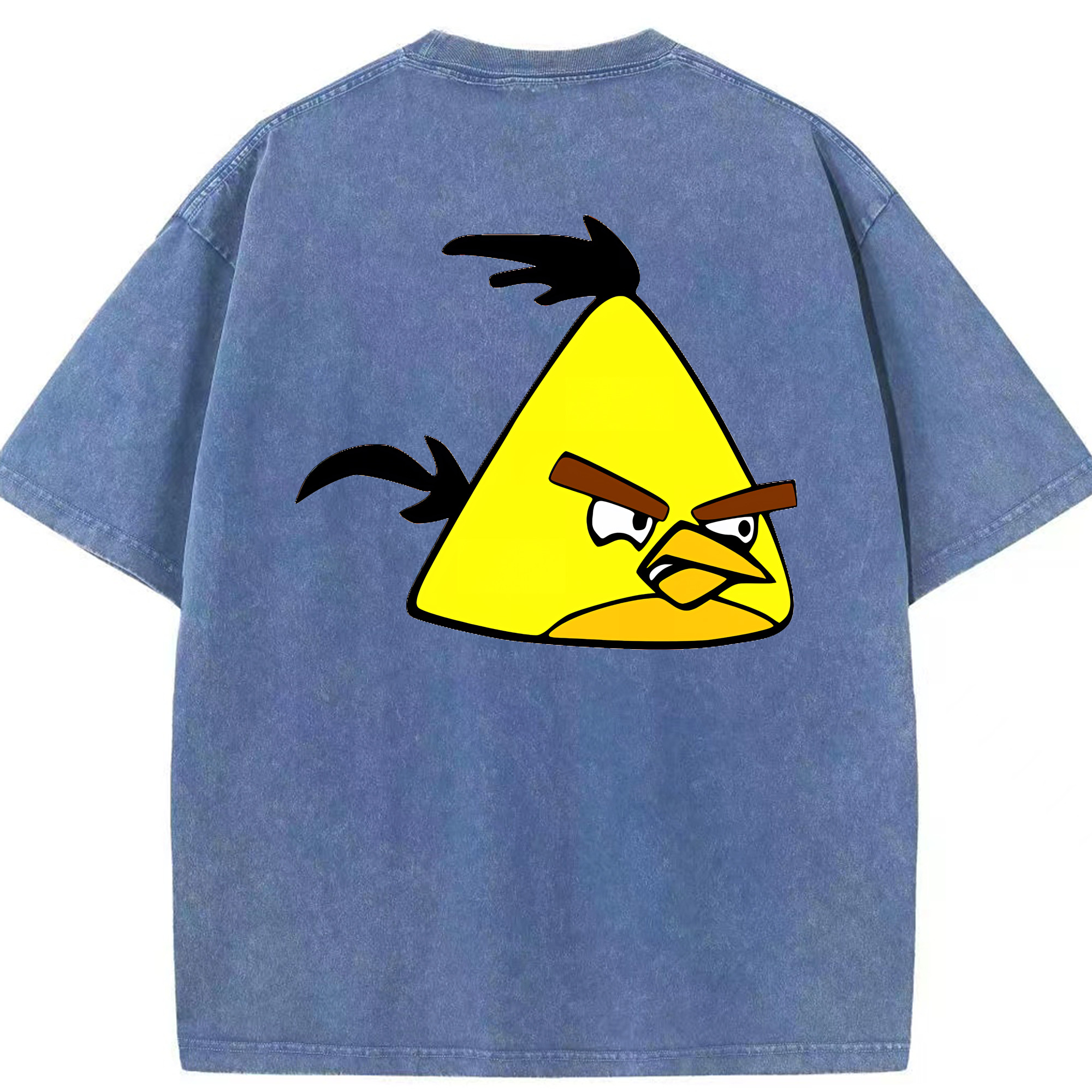 （画像用） Angry Birds アングリーバード 綿100% ヴィンテージ風 半袖Tシャツ（背面プリント）