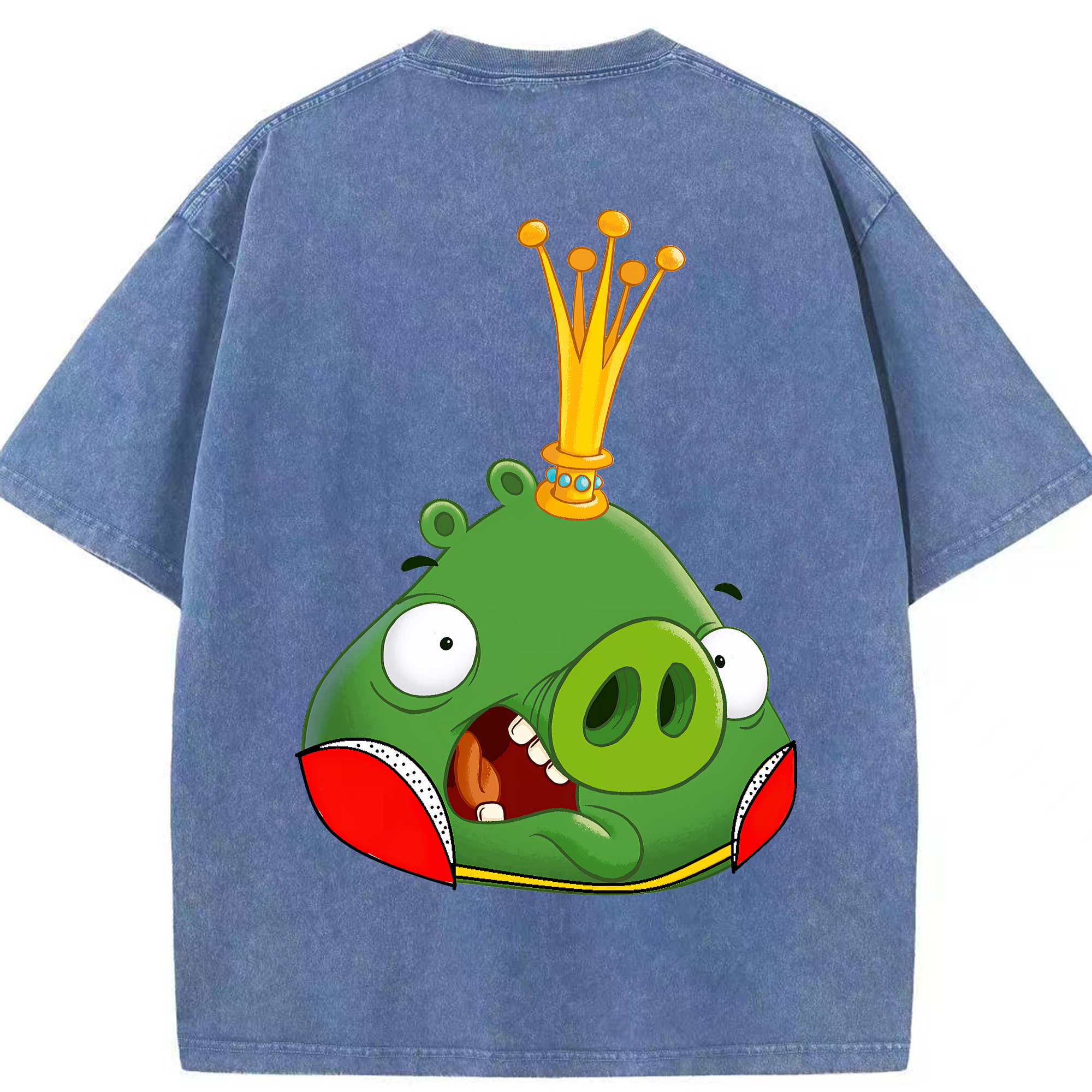 （画像用） Angry Birds アングリーバード 綿100% ヴィンテージ風 半袖Tシャツ（背面プリント）