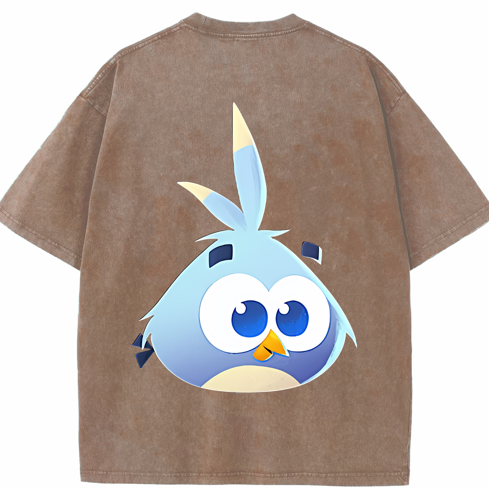 （画像用） Angry Birds アングリーバード 綿100% ヴィンテージ風 半袖Tシャツ（背面プリント）