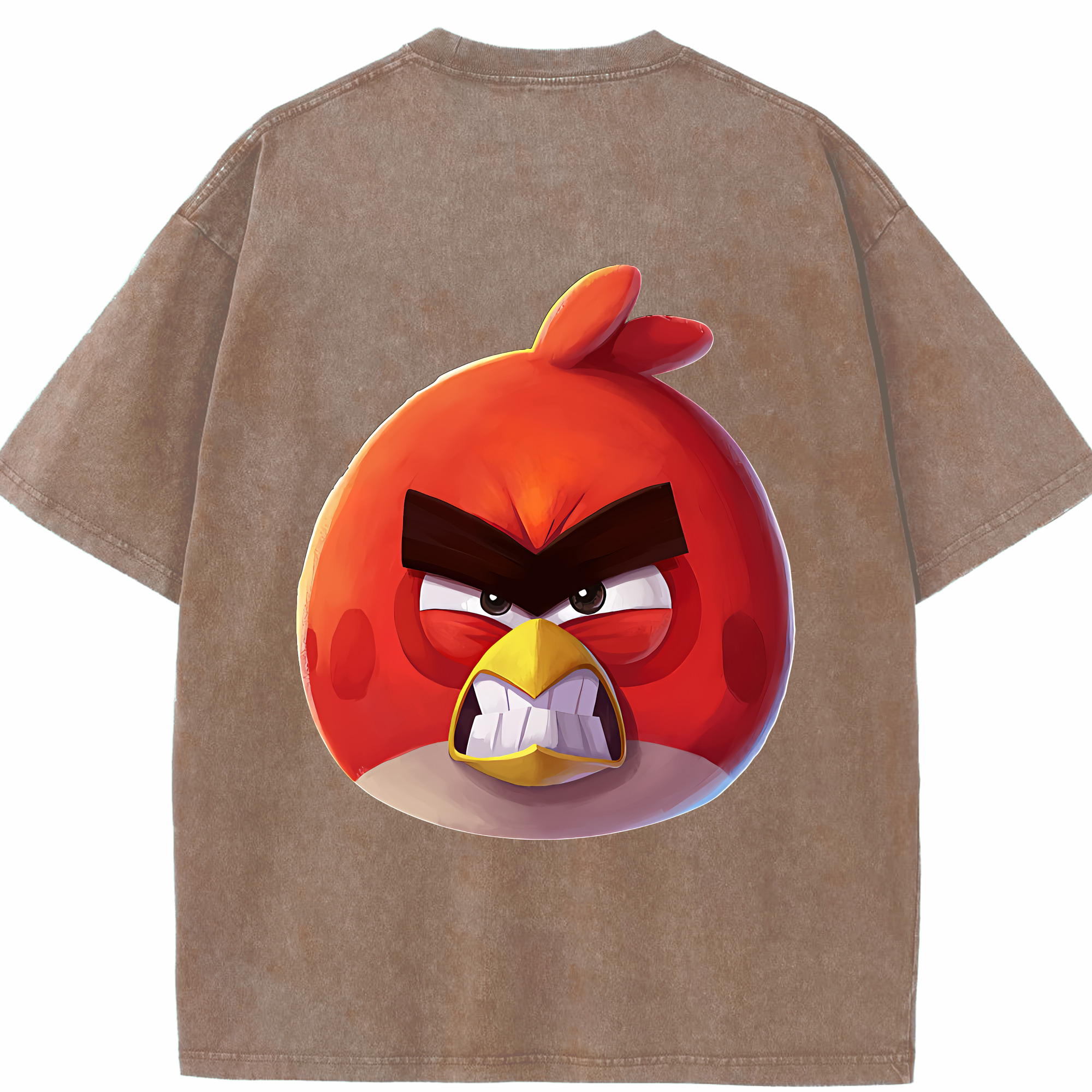 （画像用） Angry Birds アングリーバード 綿100% ヴィンテージ風 半袖Tシャツ（背面プリント）