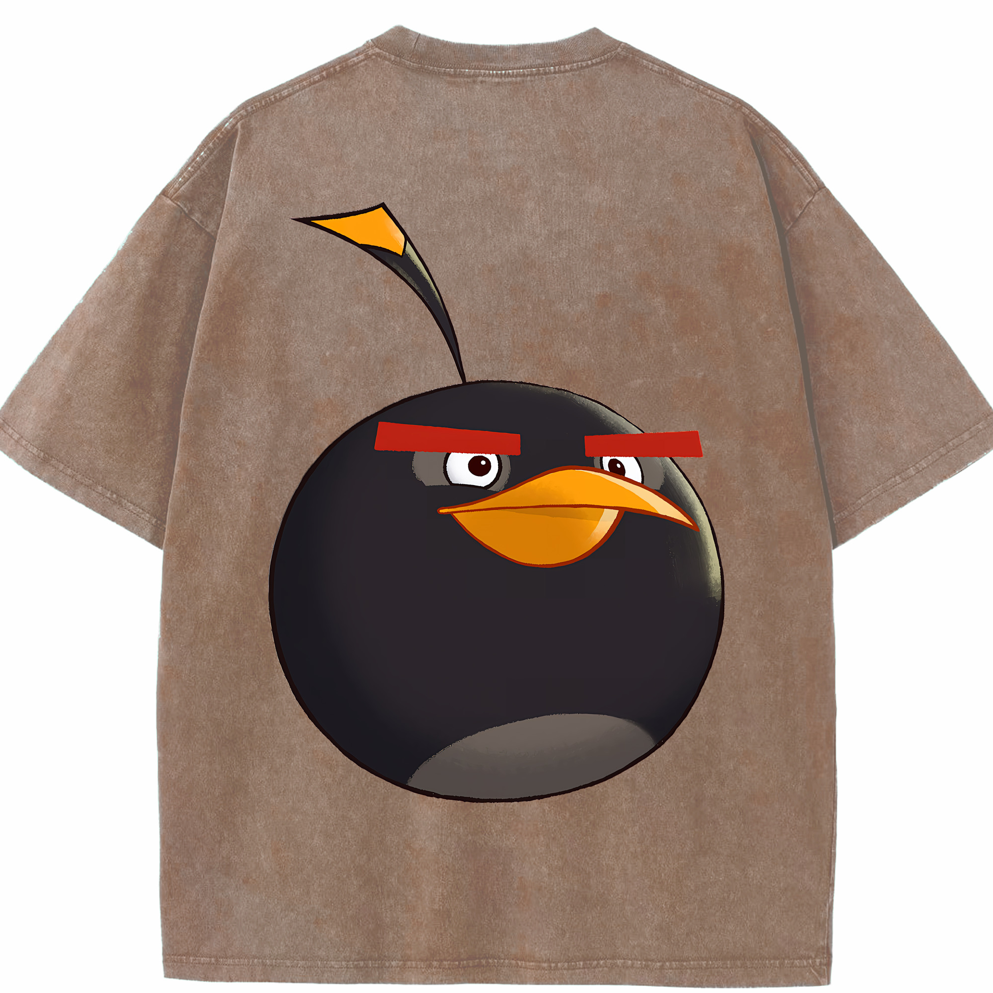 （画像用） Angry Birds アングリーバード 綿100% ヴィンテージ風 半袖Tシャツ（背面プリント）