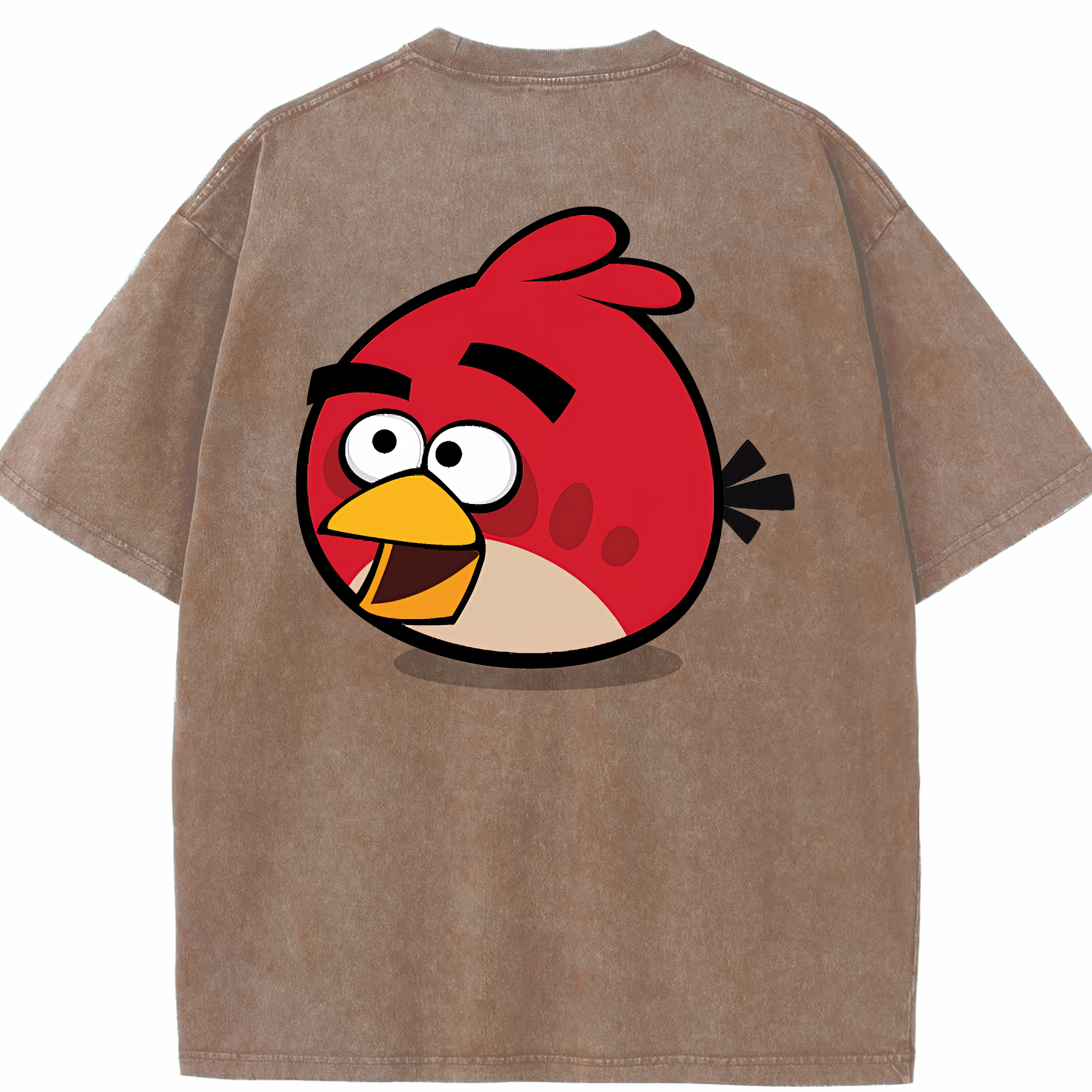 （画像用） Angry Birds アングリーバード 綿100% ヴィンテージ風 半袖Tシャツ（背面プリント）