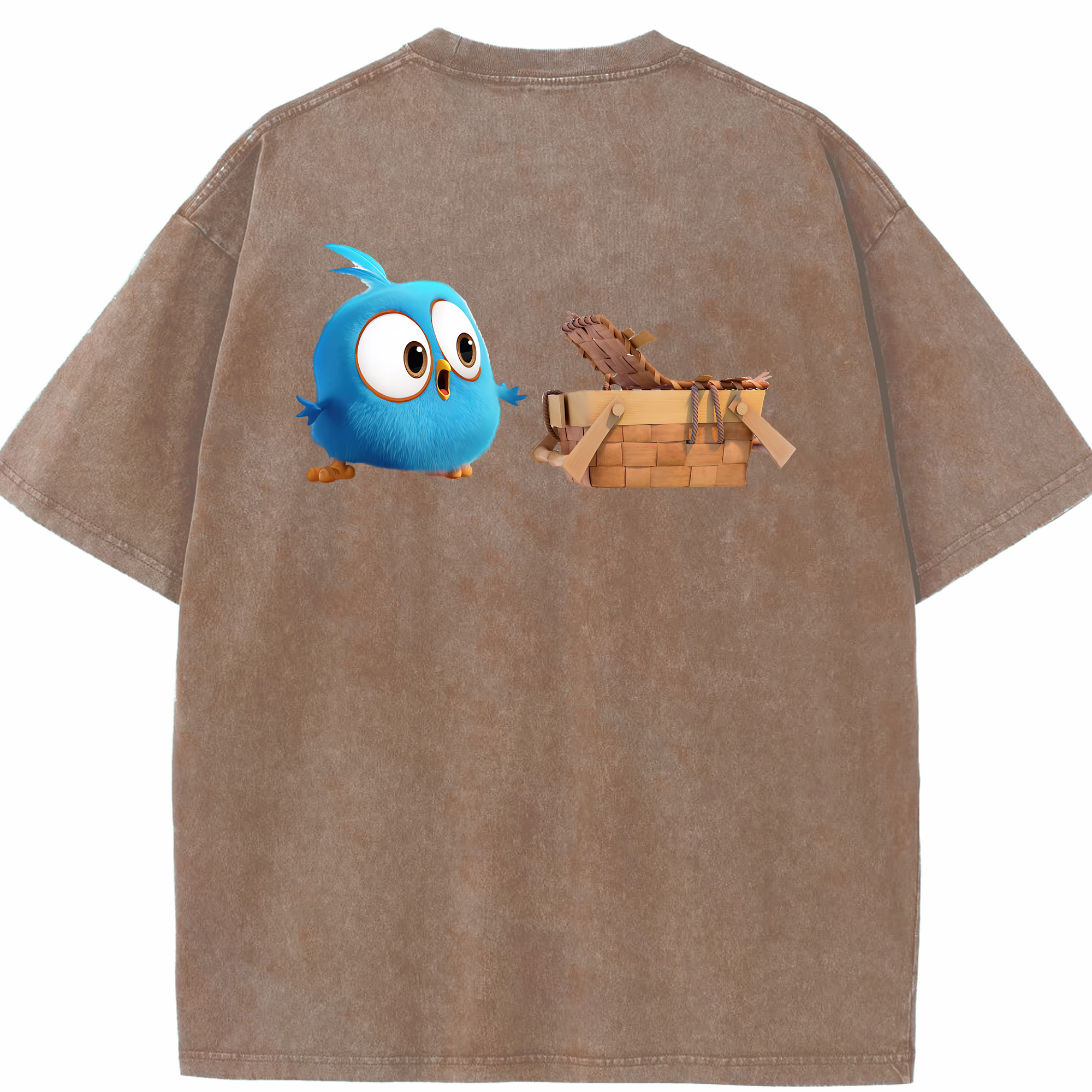 （画像用） Angry Birds アングリーバード 綿100% ヴィンテージ風 半袖Tシャツ（背面プリント）