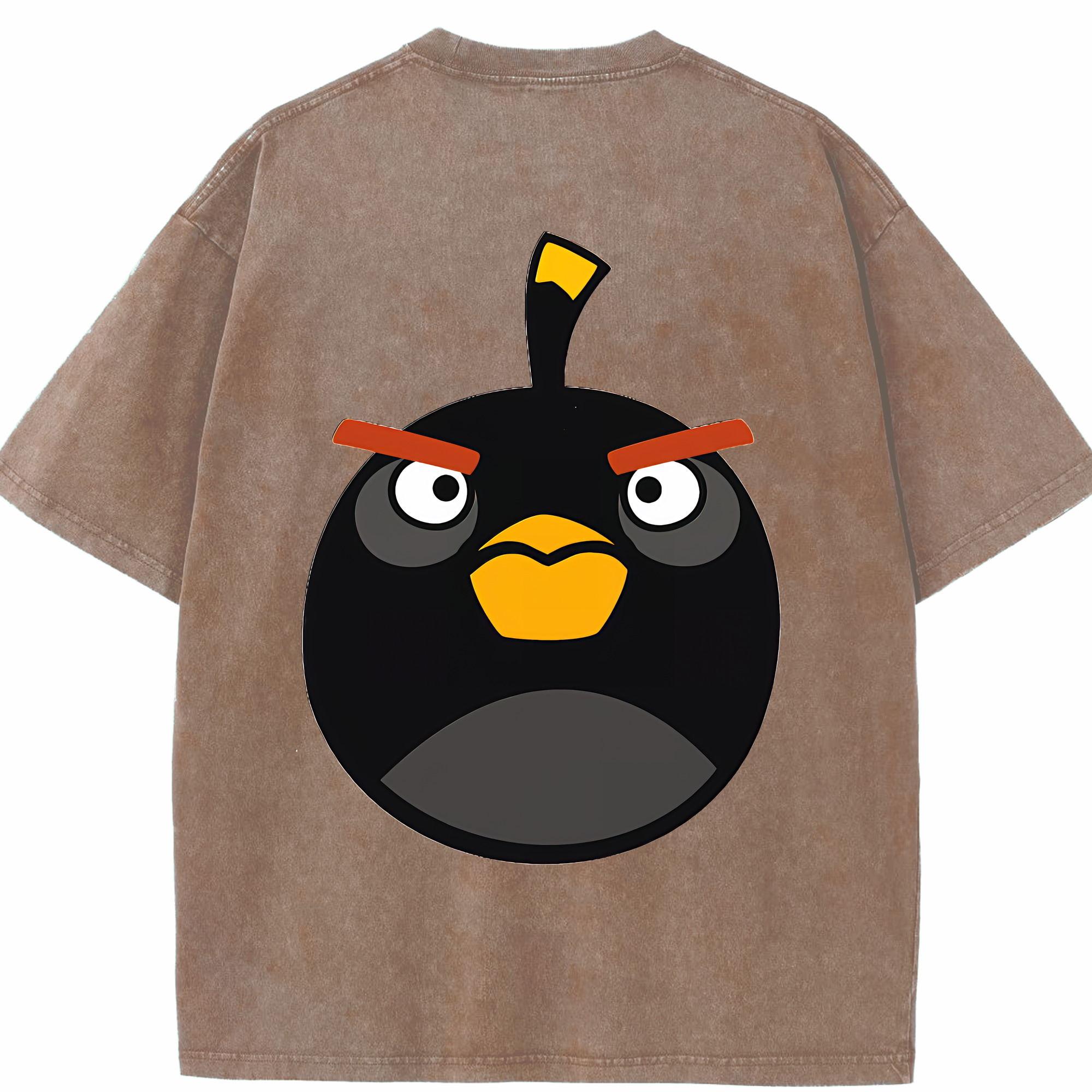 （画像用） Angry Birds アングリーバード 綿100% ヴィンテージ風 半袖Tシャツ（背面プリント）