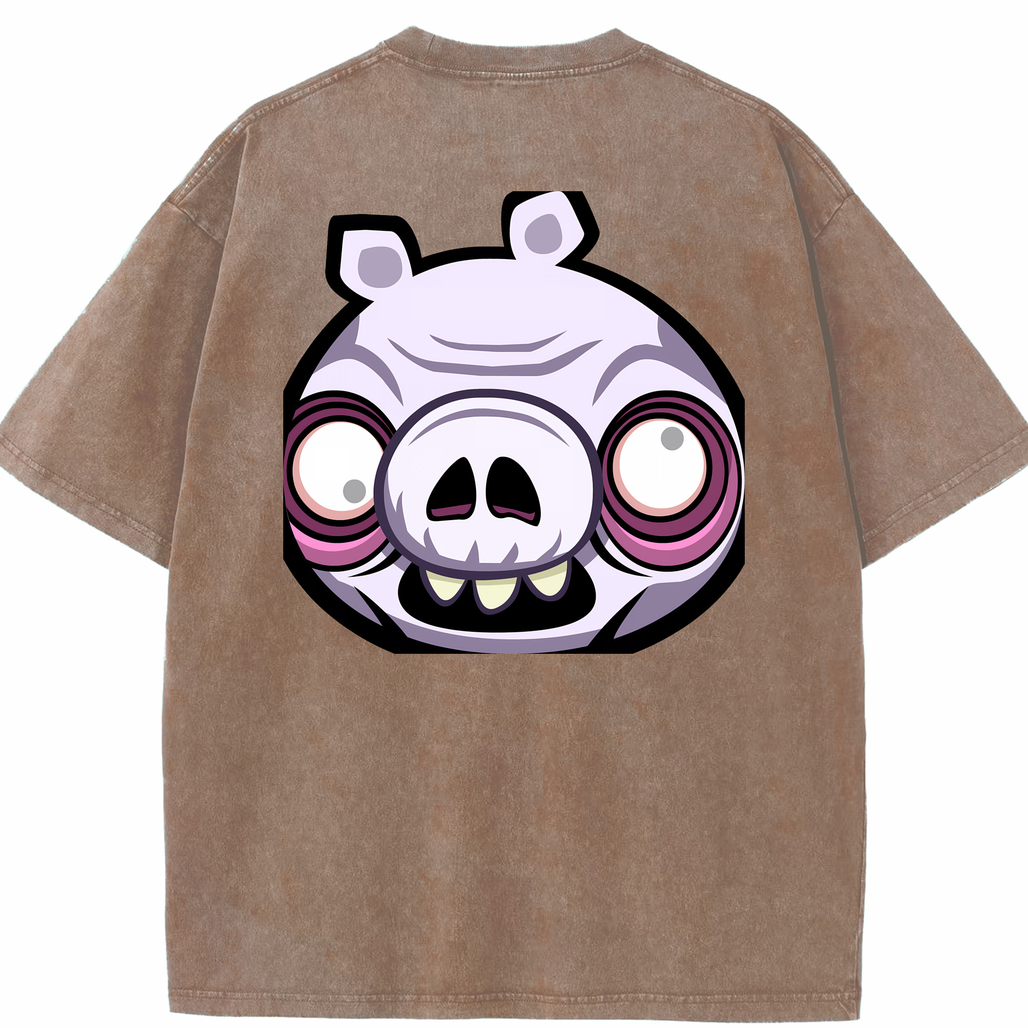 （画像用） Angry Birds アングリーバード 綿100% ヴィンテージ風 半袖Tシャツ（背面プリント）