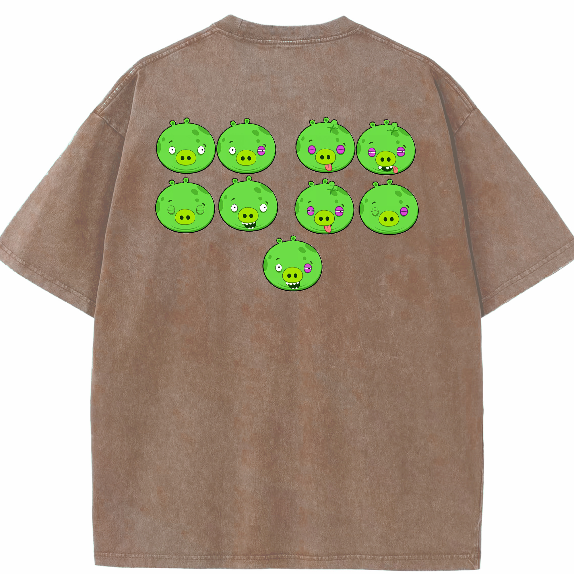 （画像用） Angry Birds アングリーバード 綿100% ヴィンテージ風 半袖Tシャツ（背面プリント）