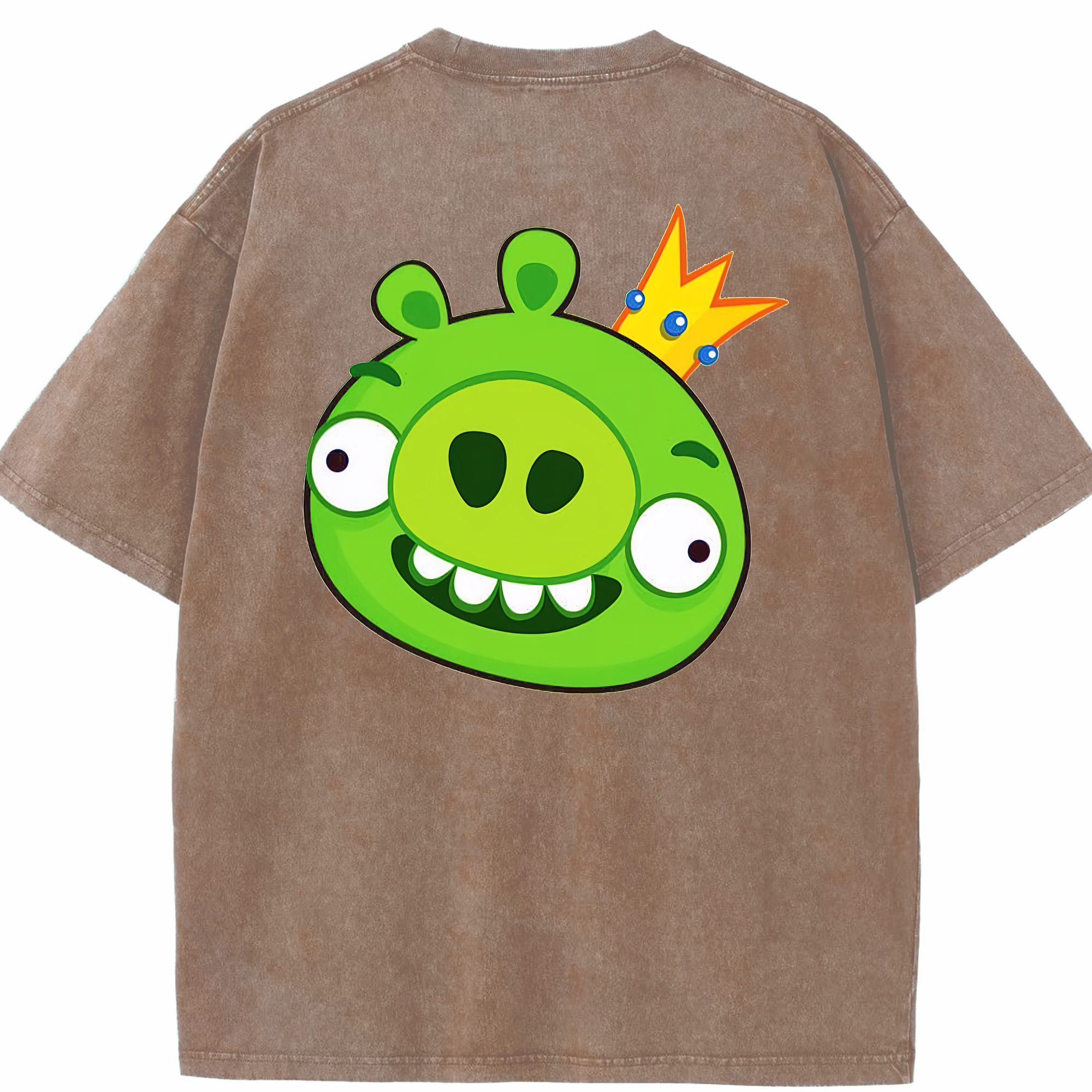 （画像用） Angry Birds アングリーバード 綿100% ヴィンテージ風 半袖Tシャツ（背面プリント）