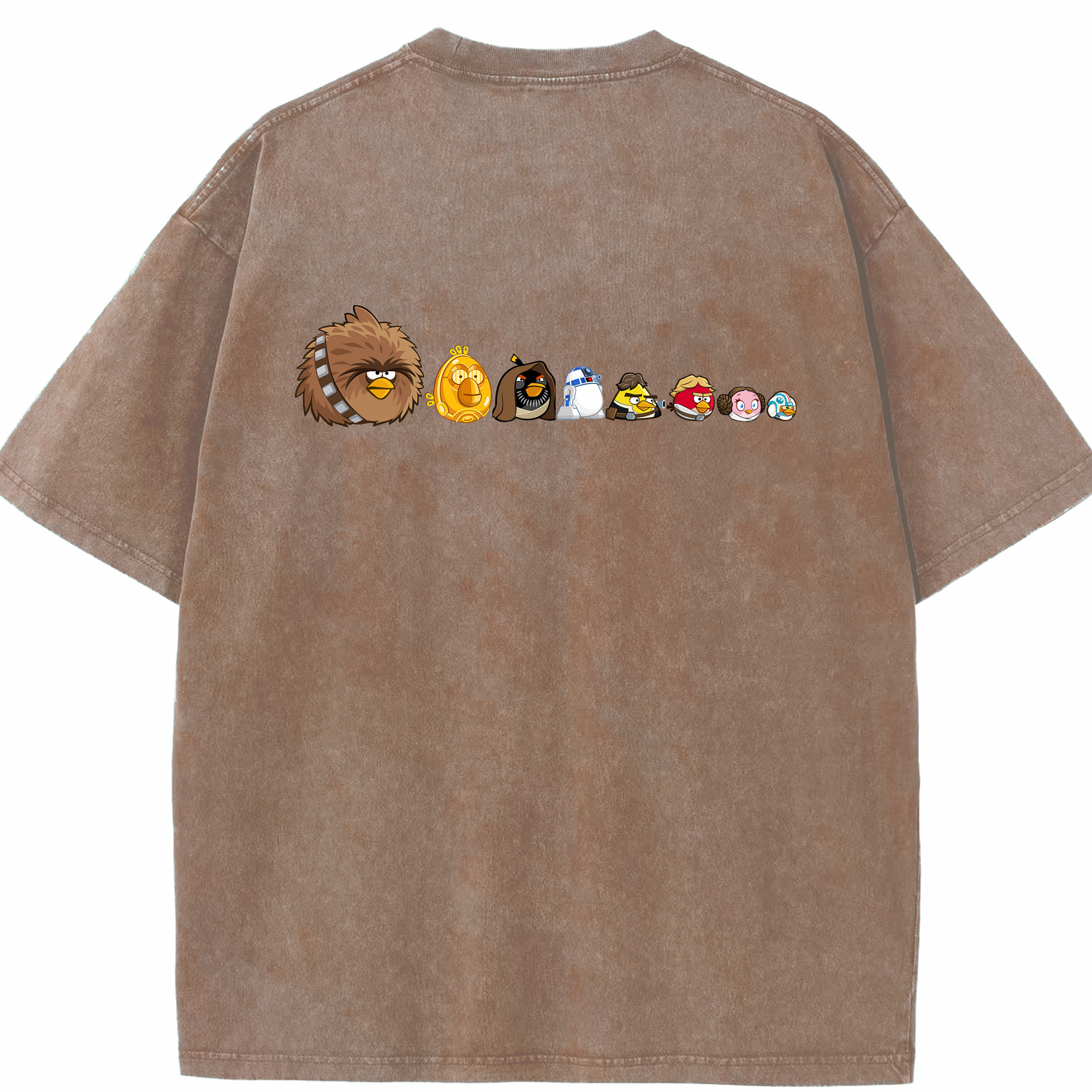 （画像用） Angry Birds アングリーバード 綿100% ヴィンテージ風 半袖Tシャツ（背面プリント）