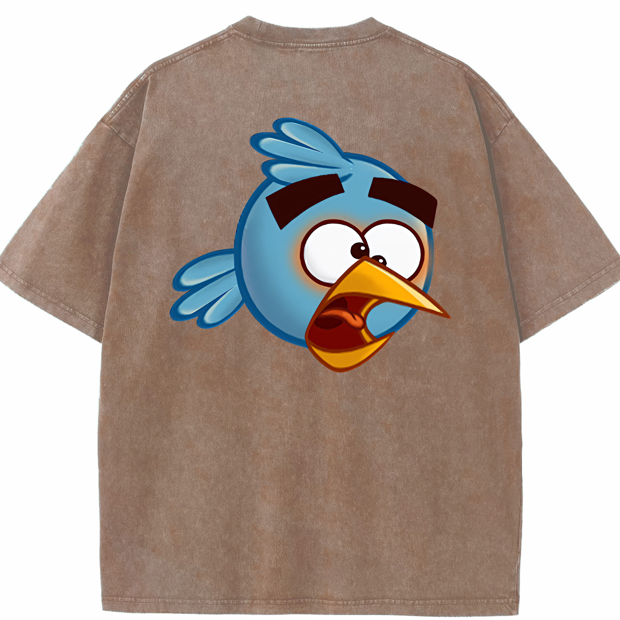 （画像用） Angry Birds アングリーバード 綿100% ヴィンテージ風 半袖Tシャツ（背面プリント）