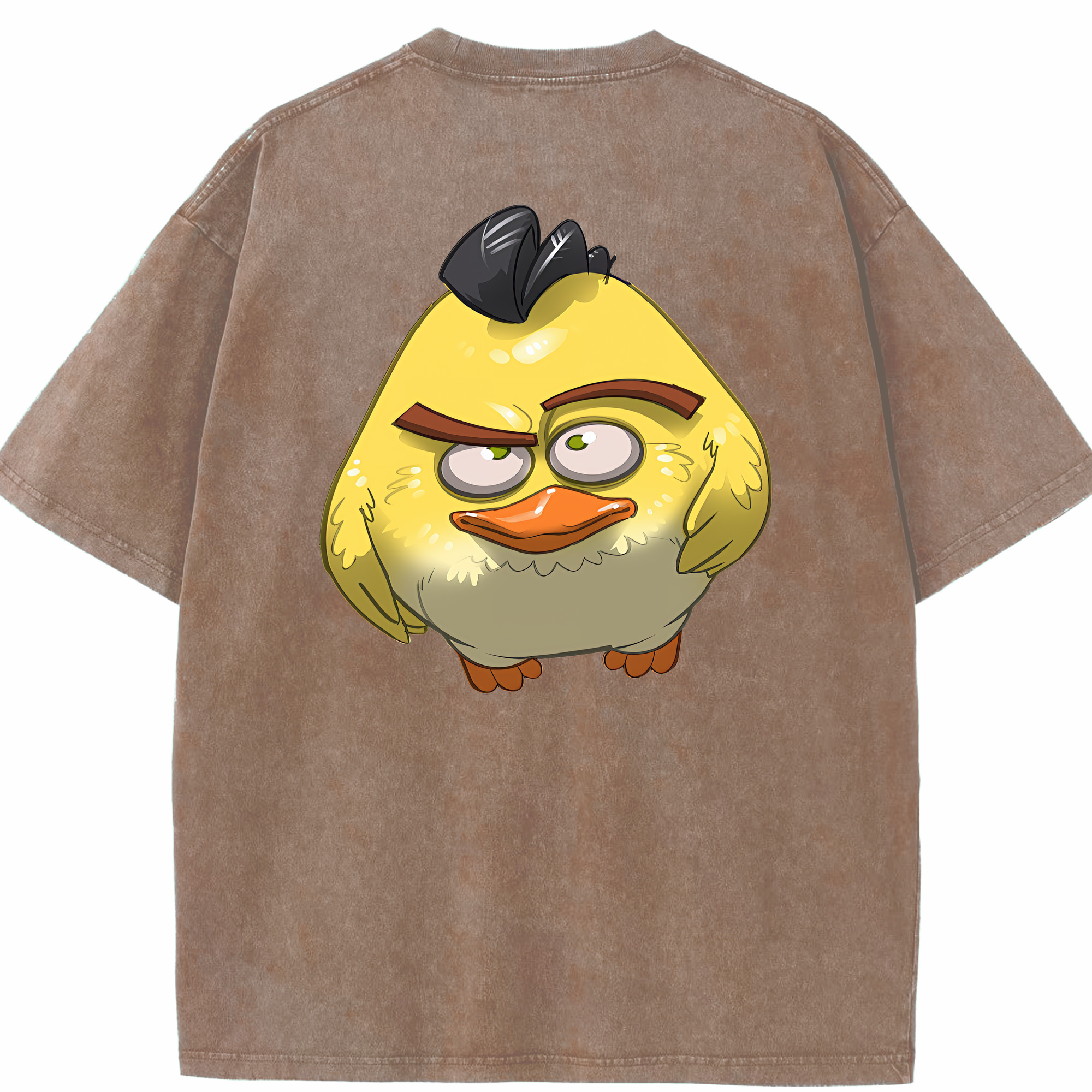 （画像用） Angry Birds アングリーバード 綿100% ヴィンテージ風 半袖Tシャツ（背面プリント）