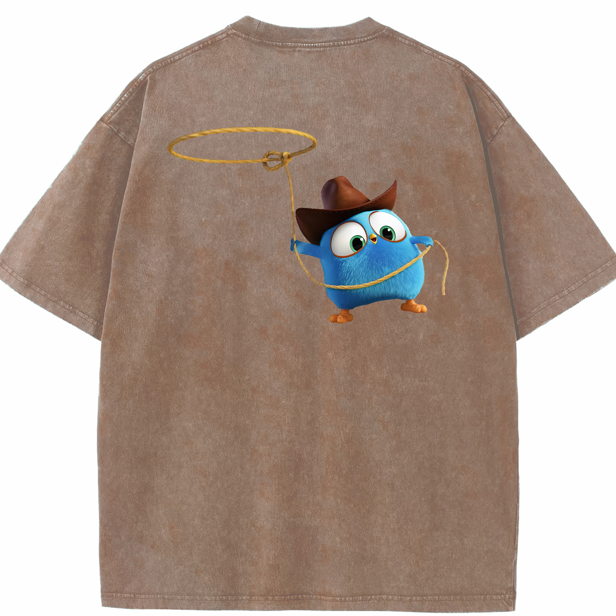 （画像用） Angry Birds アングリーバード 綿100% ヴィンテージ風 半袖Tシャツ（背面プリント）