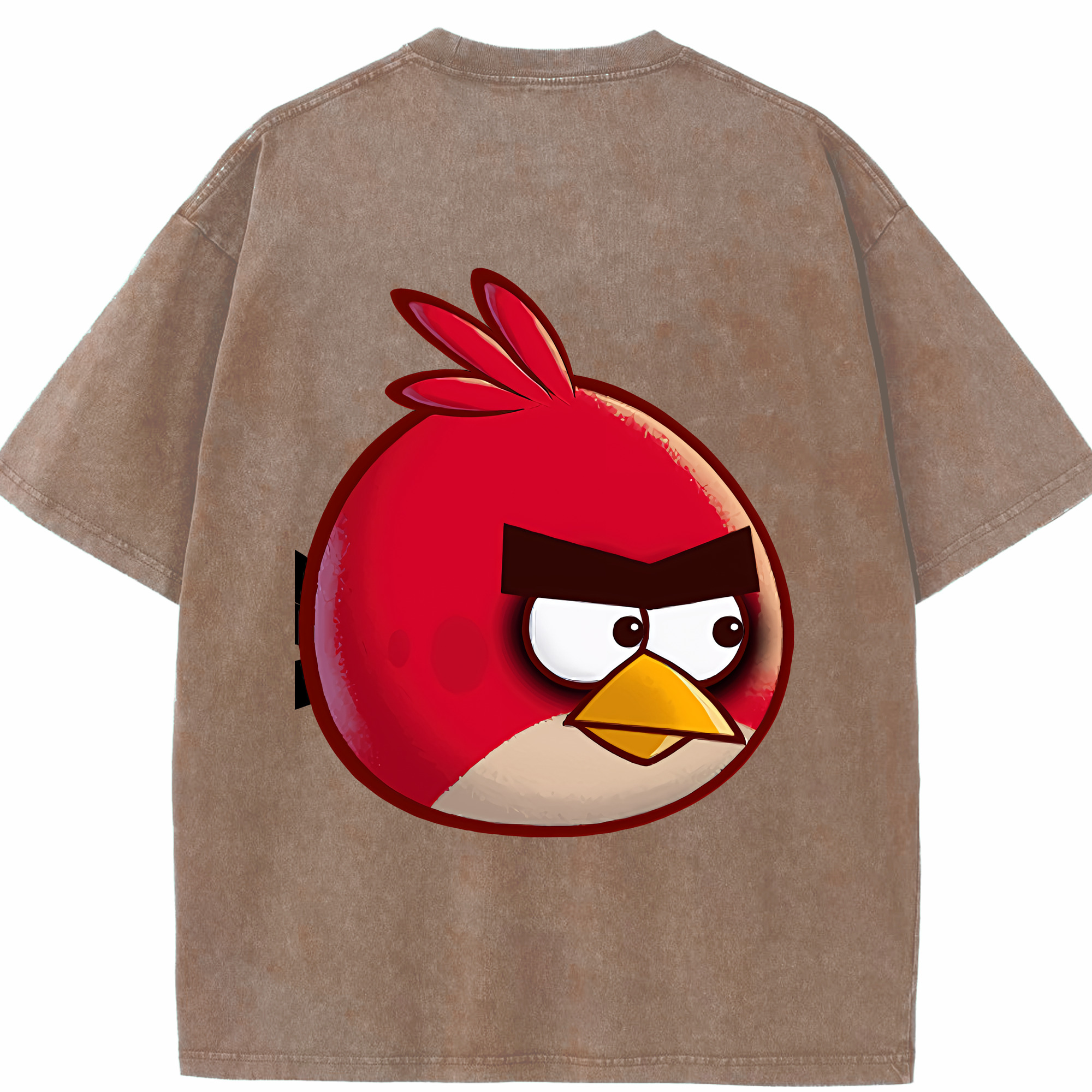 （画像用） Angry Birds アングリーバード 綿100% ヴィンテージ風 半袖Tシャツ（背面プリント）