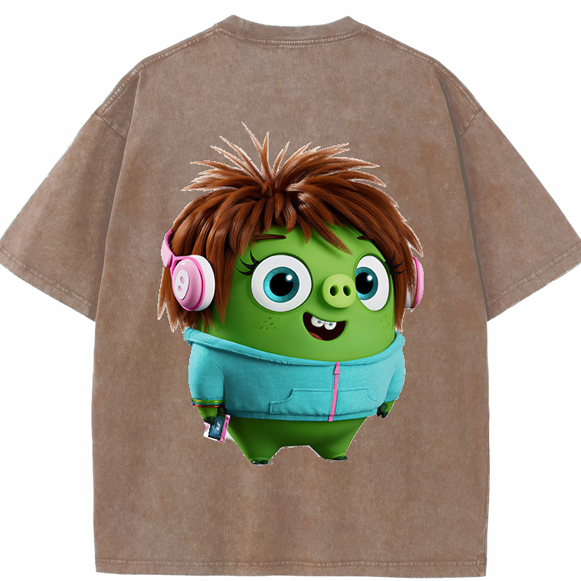 （画像用） Angry Birds アングリーバード 綿100% ヴィンテージ風 半袖Tシャツ（背面プリント）