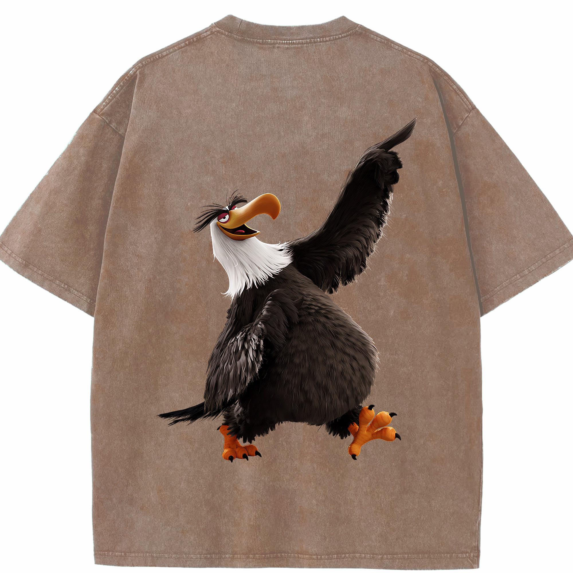 （画像用） Angry Birds アングリーバード 綿100% ヴィンテージ風 半袖Tシャツ（背面プリント）