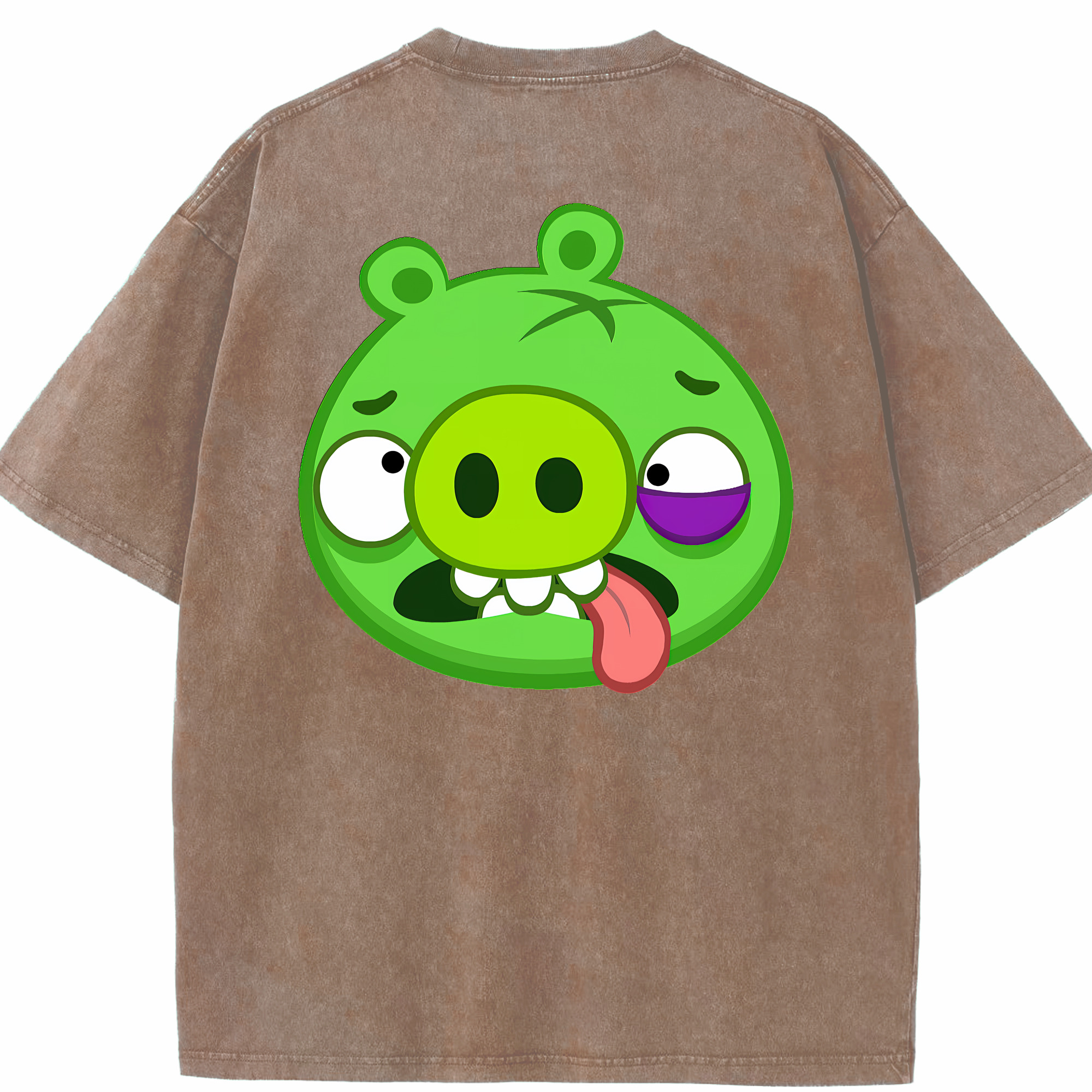 （画像用） Angry Birds アングリーバード 綿100% ヴィンテージ風 半袖Tシャツ（背面プリント）