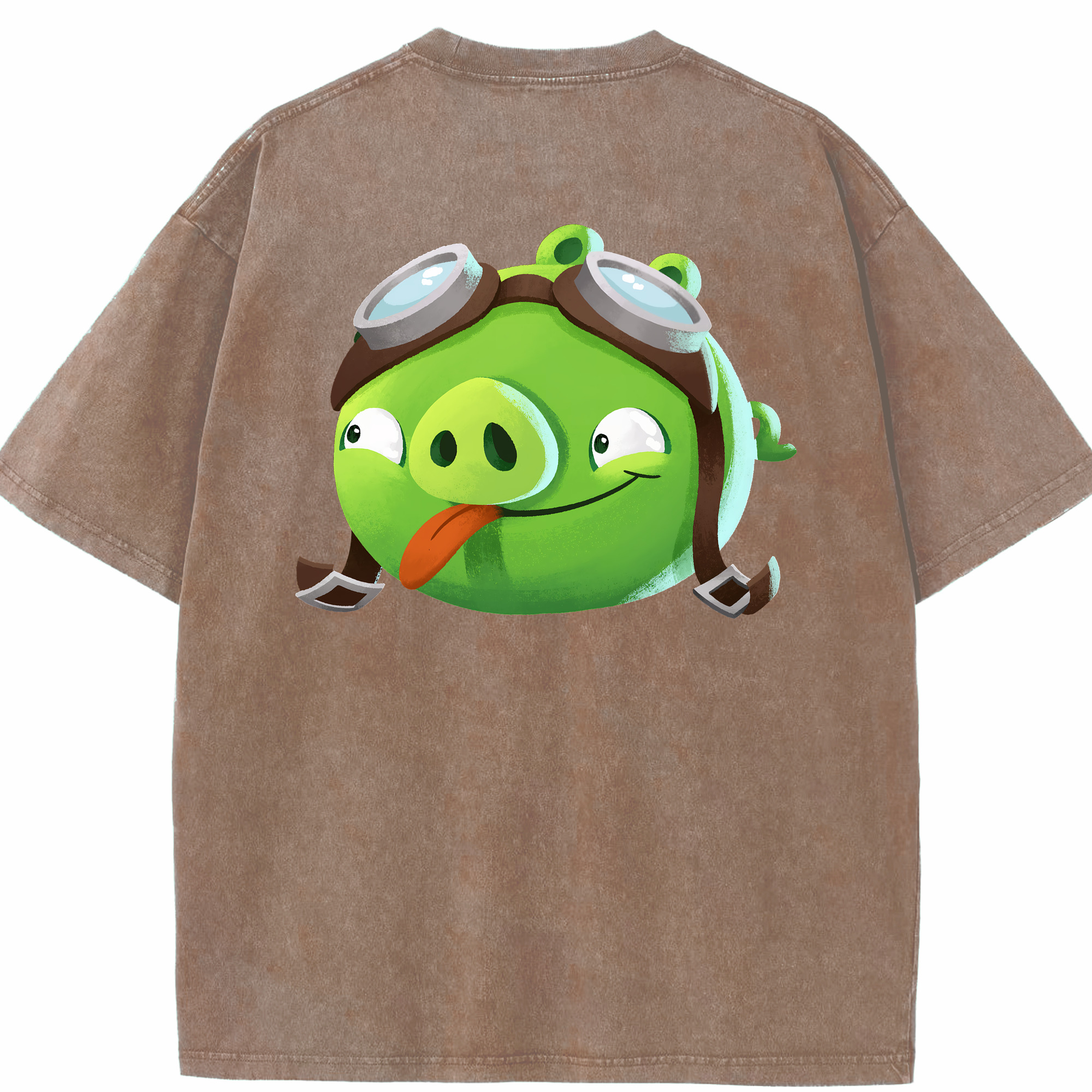 （画像用） Angry Birds アングリーバード 綿100% ヴィンテージ風 半袖Tシャツ（背面プリント）