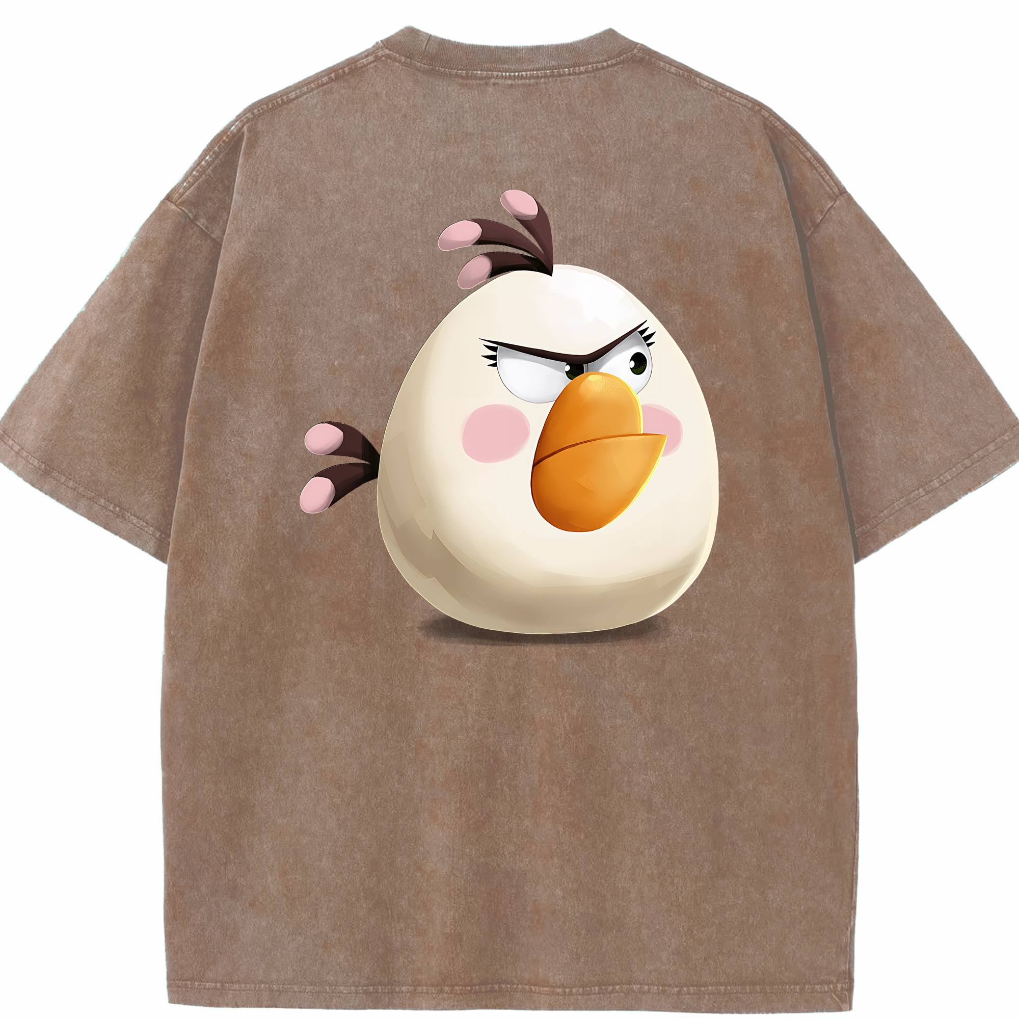 （画像用） Angry Birds アングリーバード 綿100% ヴィンテージ風 半袖Tシャツ（背面プリント）