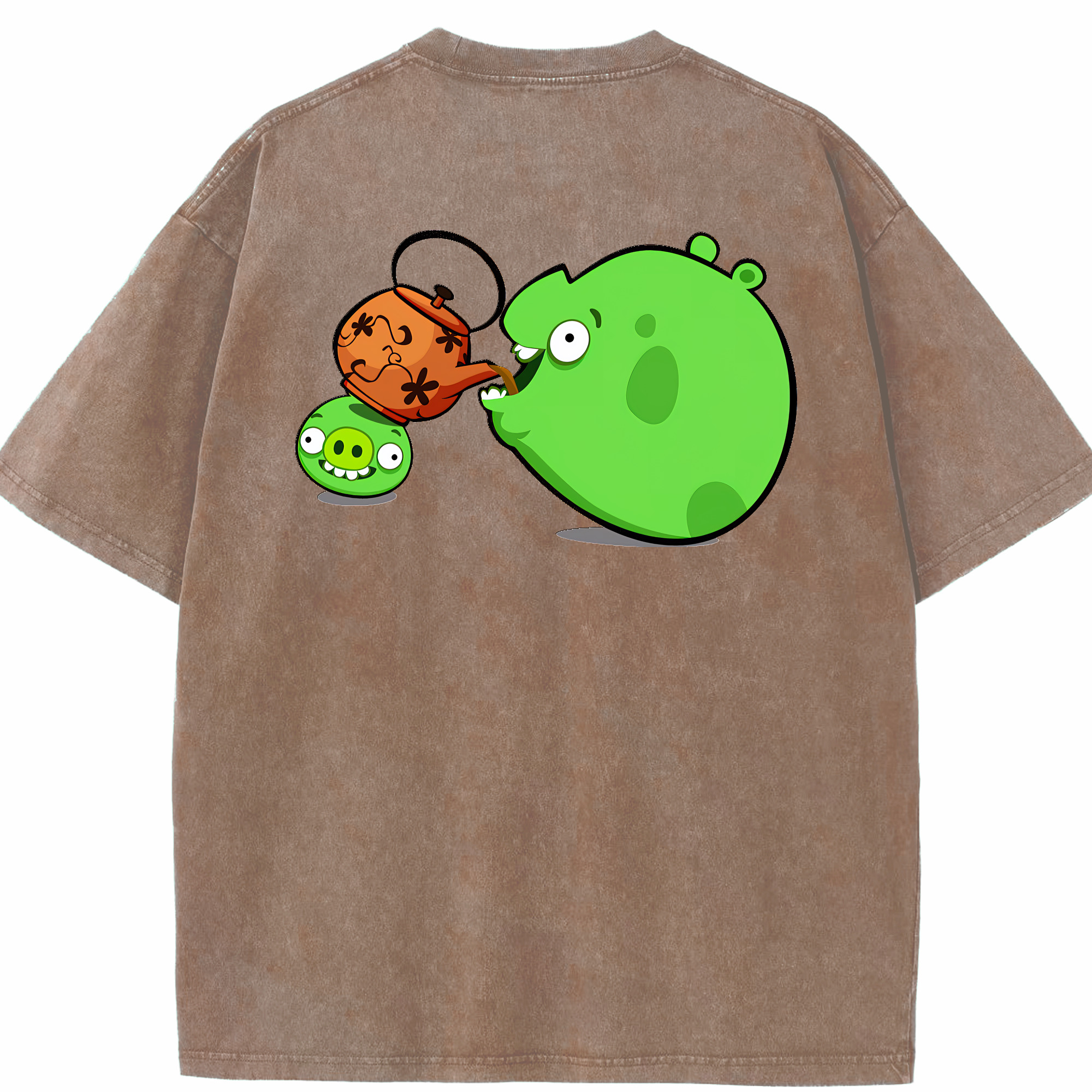 （画像用） Angry Birds アングリーバード 綿100% ヴィンテージ風 半袖Tシャツ（背面プリント）